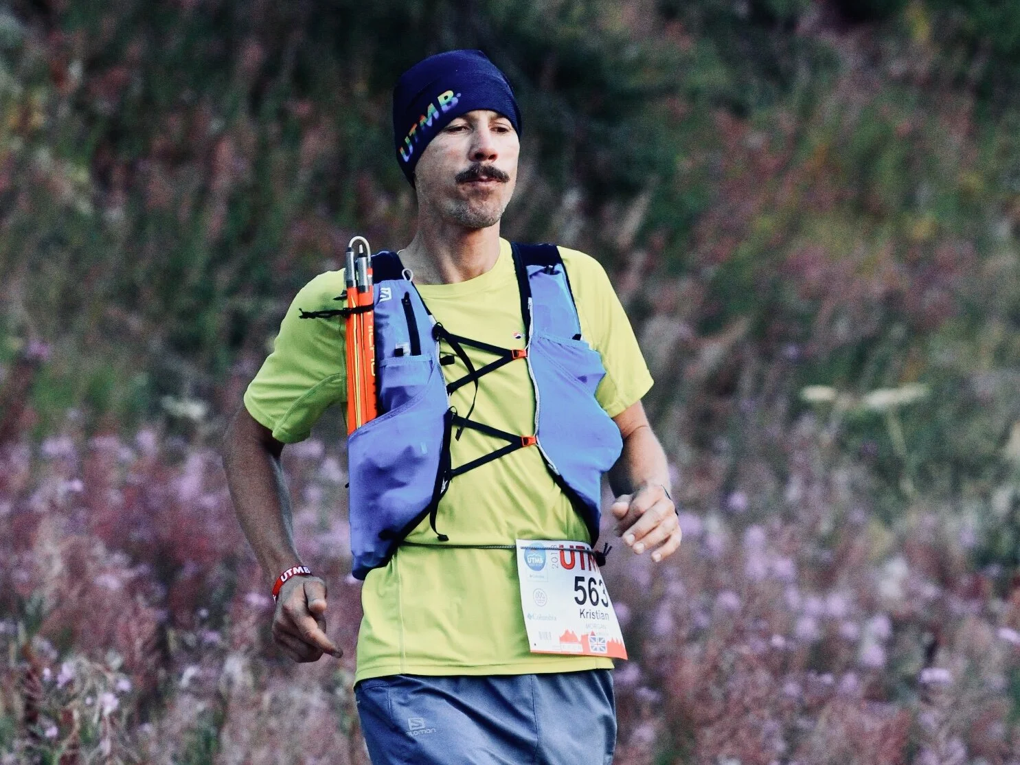 During UTMB after eating some pasta.