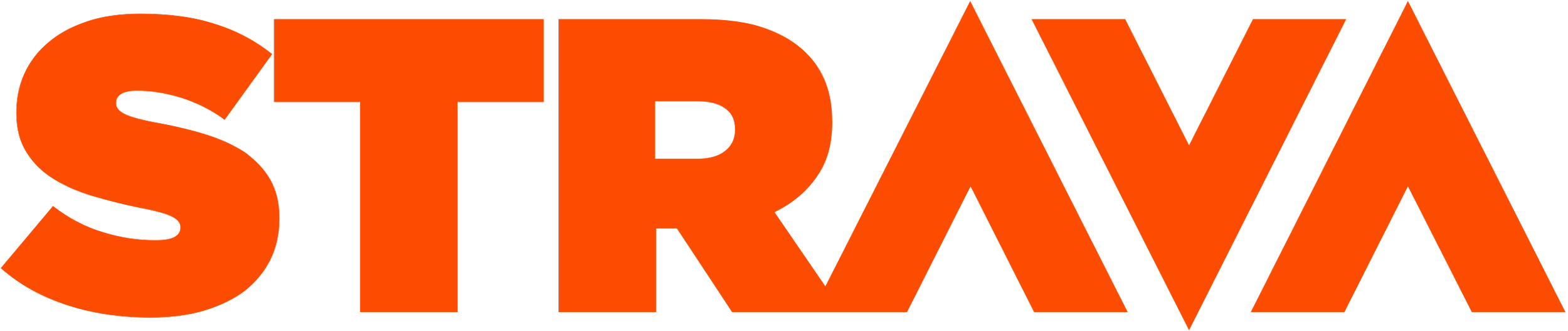 Bold orange text spelling out 'STRAVA' on a black background.