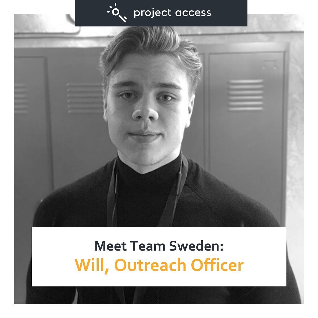 Lär känna oss som ligger bakom Project Access Sverige lite bättre 🇸🇪

Denna veckan möter vi Will, vår Outreach Officer, som ansvarar för våra svenska evenemang och aktiviteter 💬⭐️

Vill du också bli en del av vårt team och arbeta tillsamm