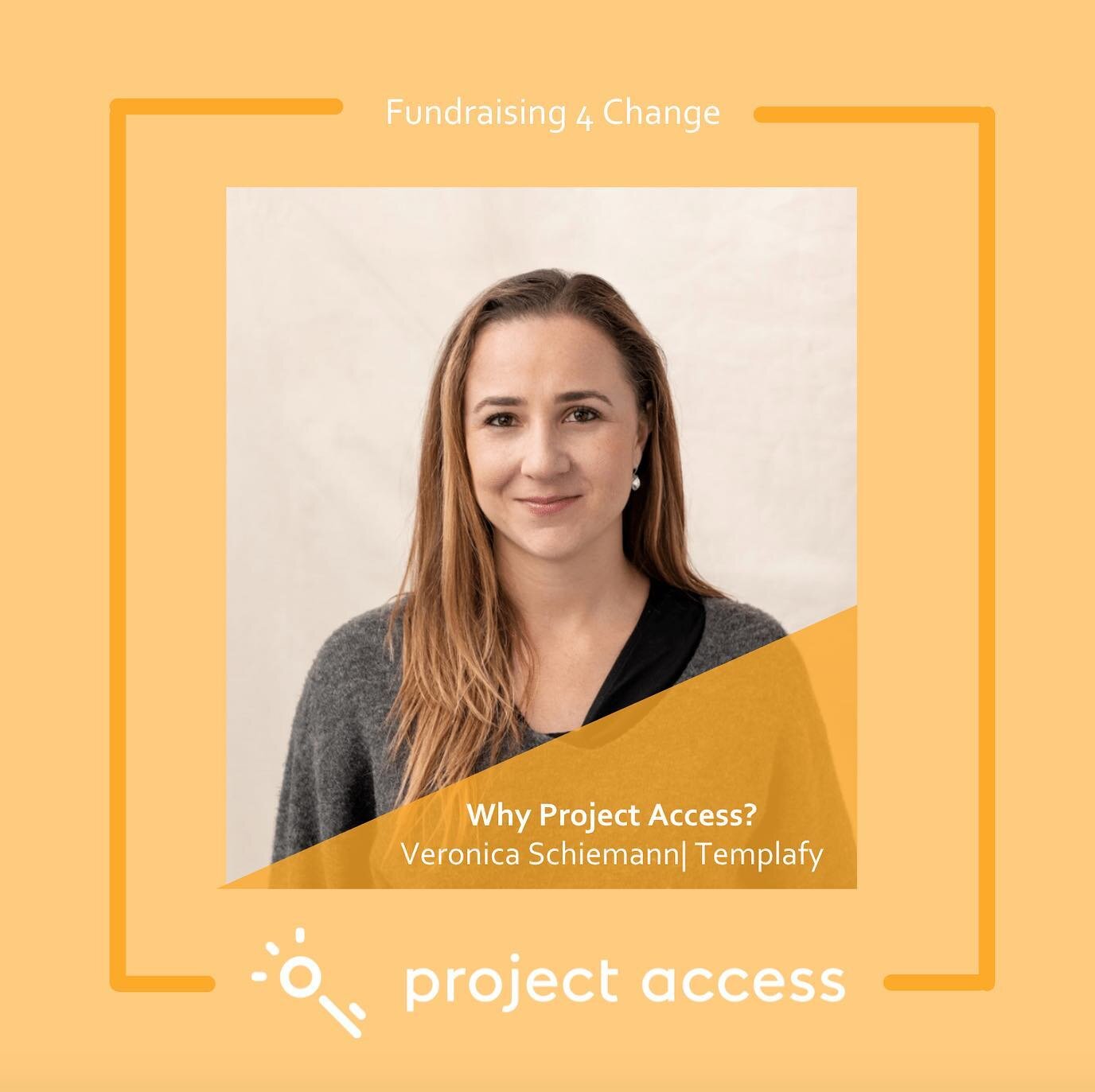 When I think of&nbsp;Project Access, I think of the words opportunity and freedom&rsquo;. 🧡Veronica from our partner, Templafy, supports Project Access because she wants to see impactful change in the World. Project Access is the perfect solution to