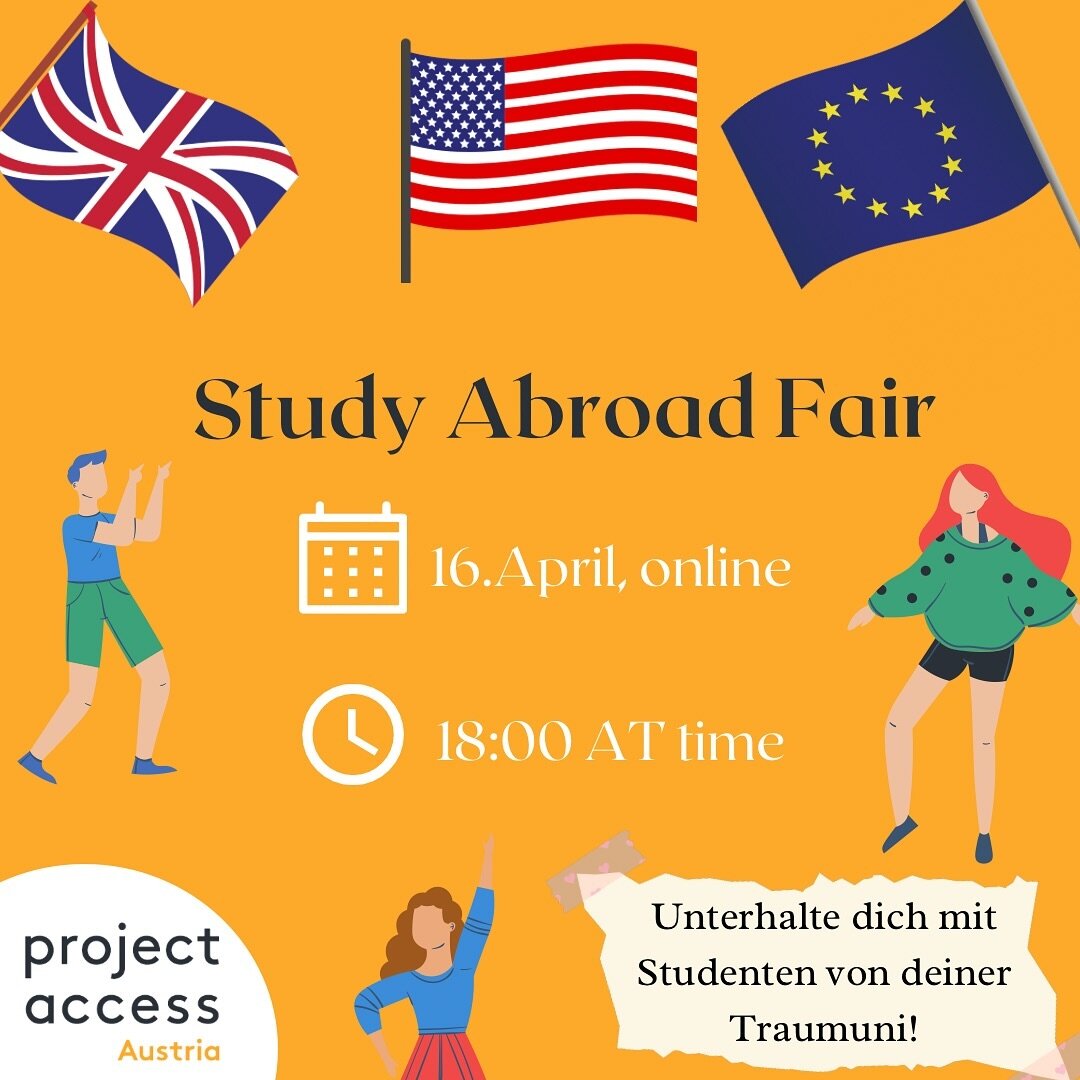 🚨New Event alert!!🚨 Sei dabei dei unserem online &ldquo;Study abroad fair&rdquo; und hab die M&ouml;glichkeit sich direkt mit Studierenden von Harvard, Oxford und Co zu unterhalten!😊 Melde dich jetzt an &uuml;ber den Link in unserer Bio!🚀🚀