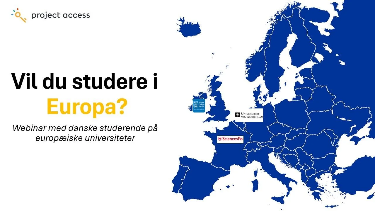 Er du interesseret i at studere p&aring; et universitet i Europa?! S&aring; se med her 🌍👇🏼

S&oslash;ndag den 23. oktober klokken 12 afholder vi et webinar, hvor 3 danske studerende p&aring; europ&aelig;iske universiteter kommer og fort&aelig;ller