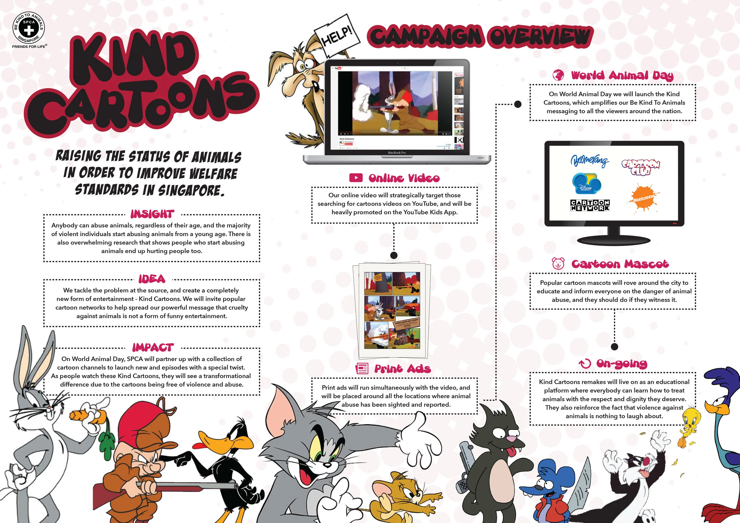 Award Board for Kind Cartoons.