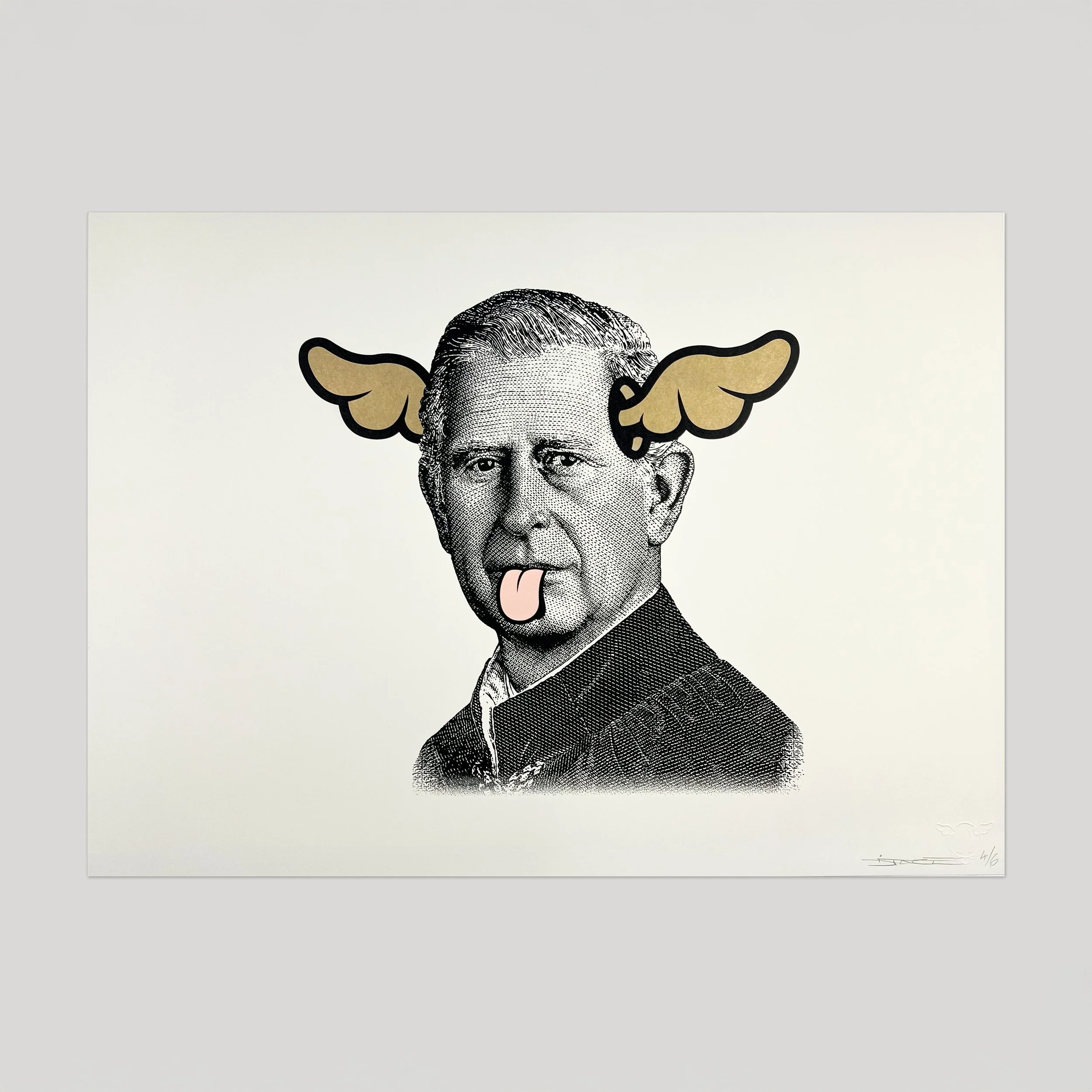 DOG SAVE THE KING - HAND FINISHED SCREEN PRINT (GOLD M3000) No.4/6