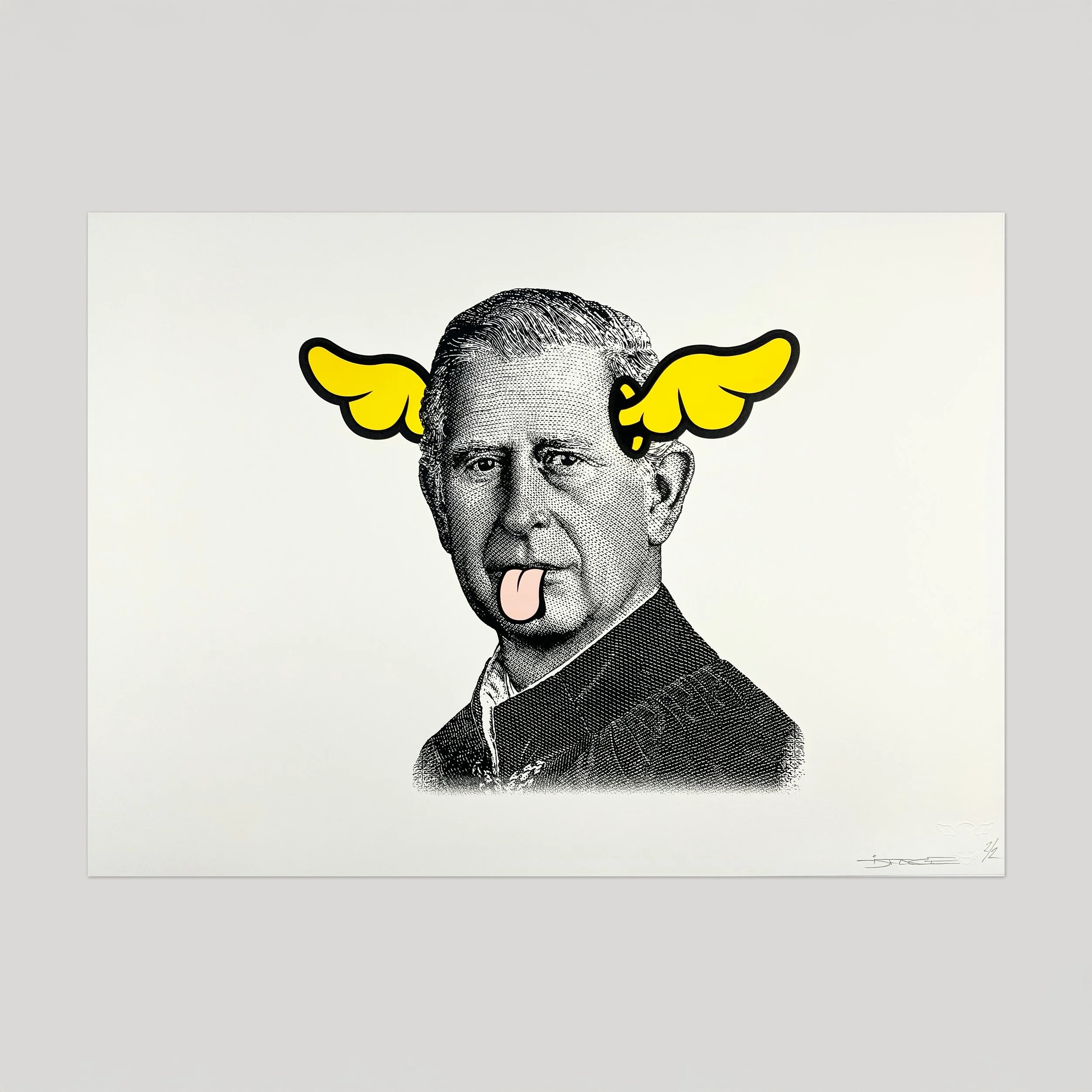 DOG SAVE THE KING - HAND FINISHED SCREEN PRINT (YELLOW GOLD RV1021) No.2/2