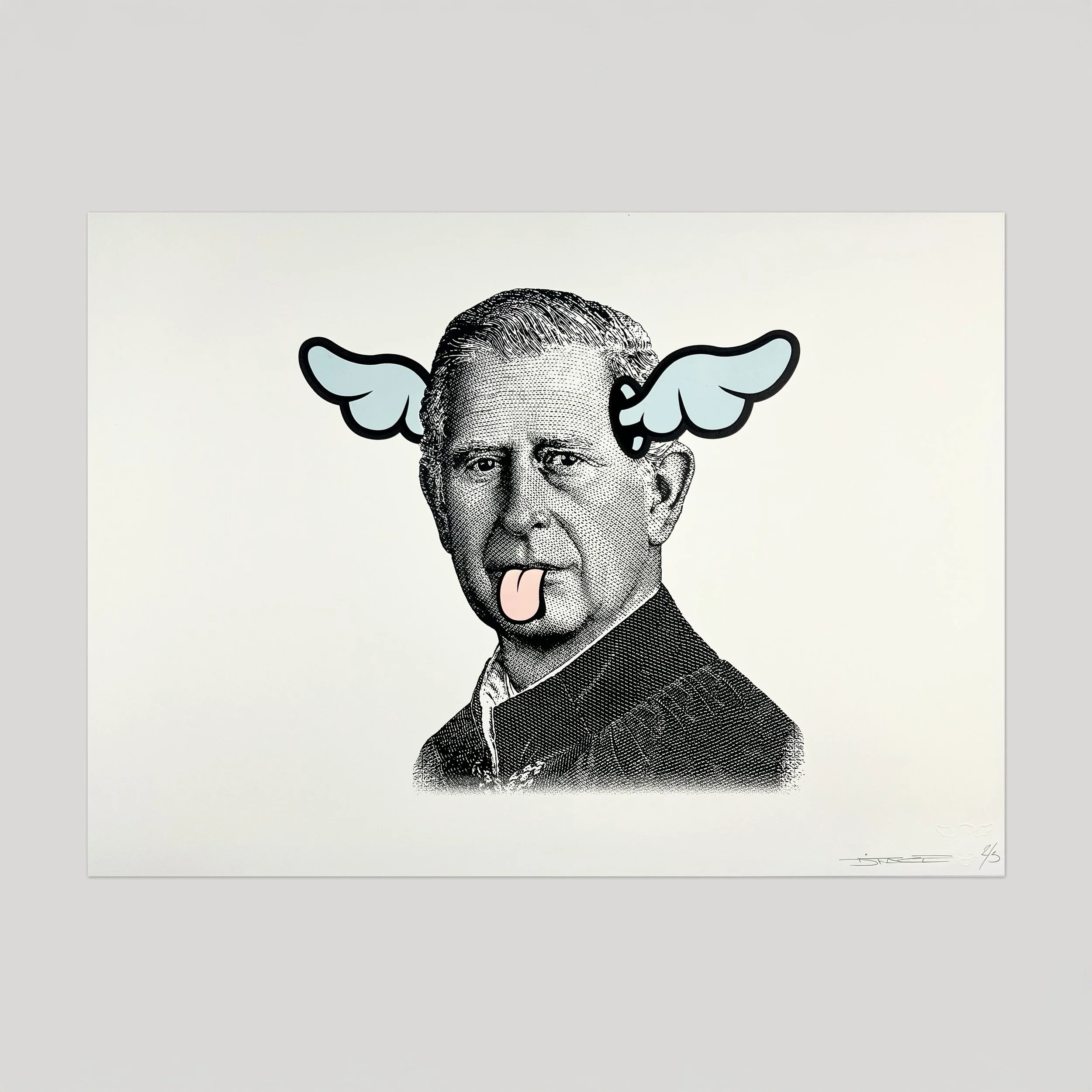 DOG SAVE THE KING - HAND FINISHED SCREEN PRINT (CARIBBEAN BLUE) No.2/3