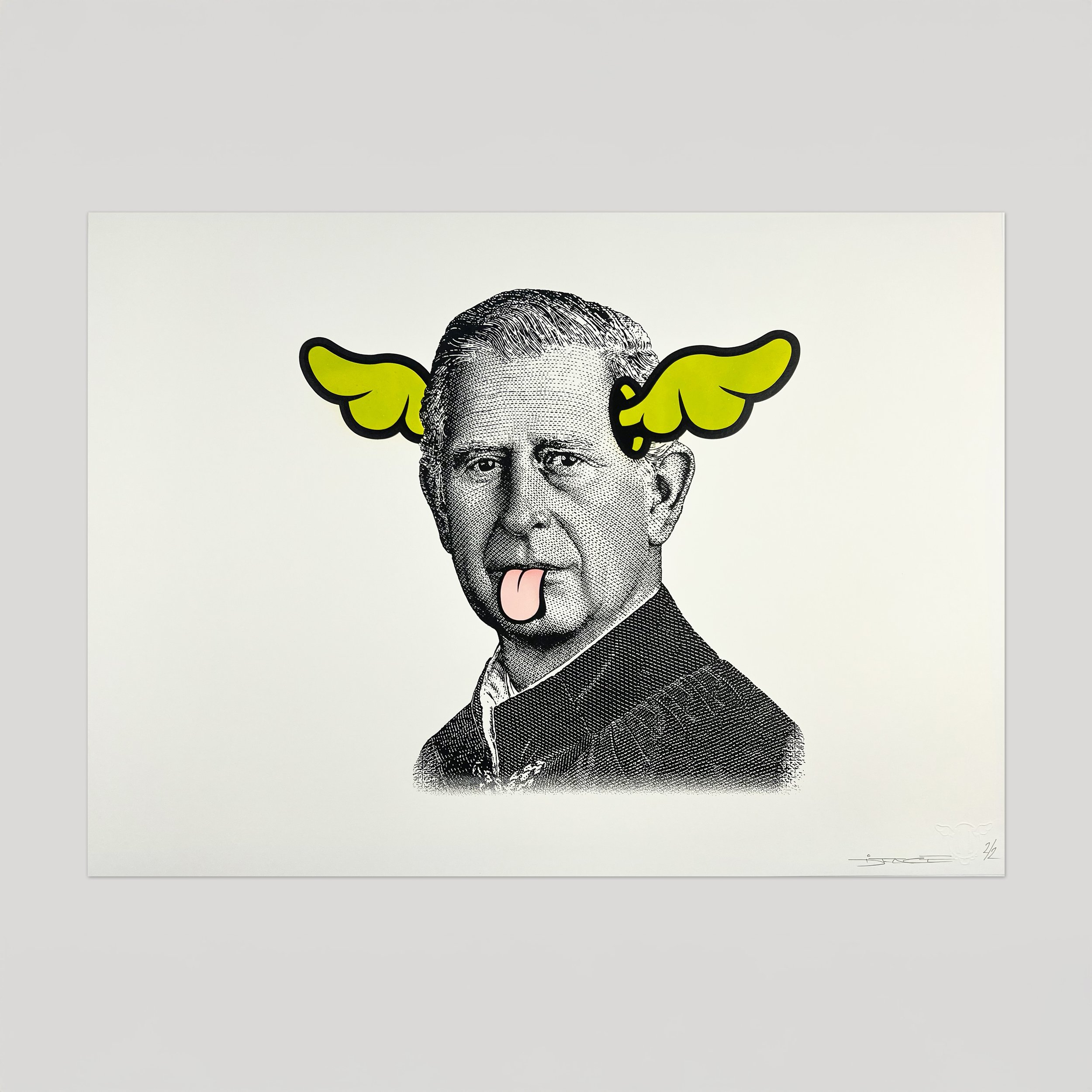 DOG SAVE THE KING - HAND FINISHED SCREEN PRINT (LICHEN CL6320) No.2/2