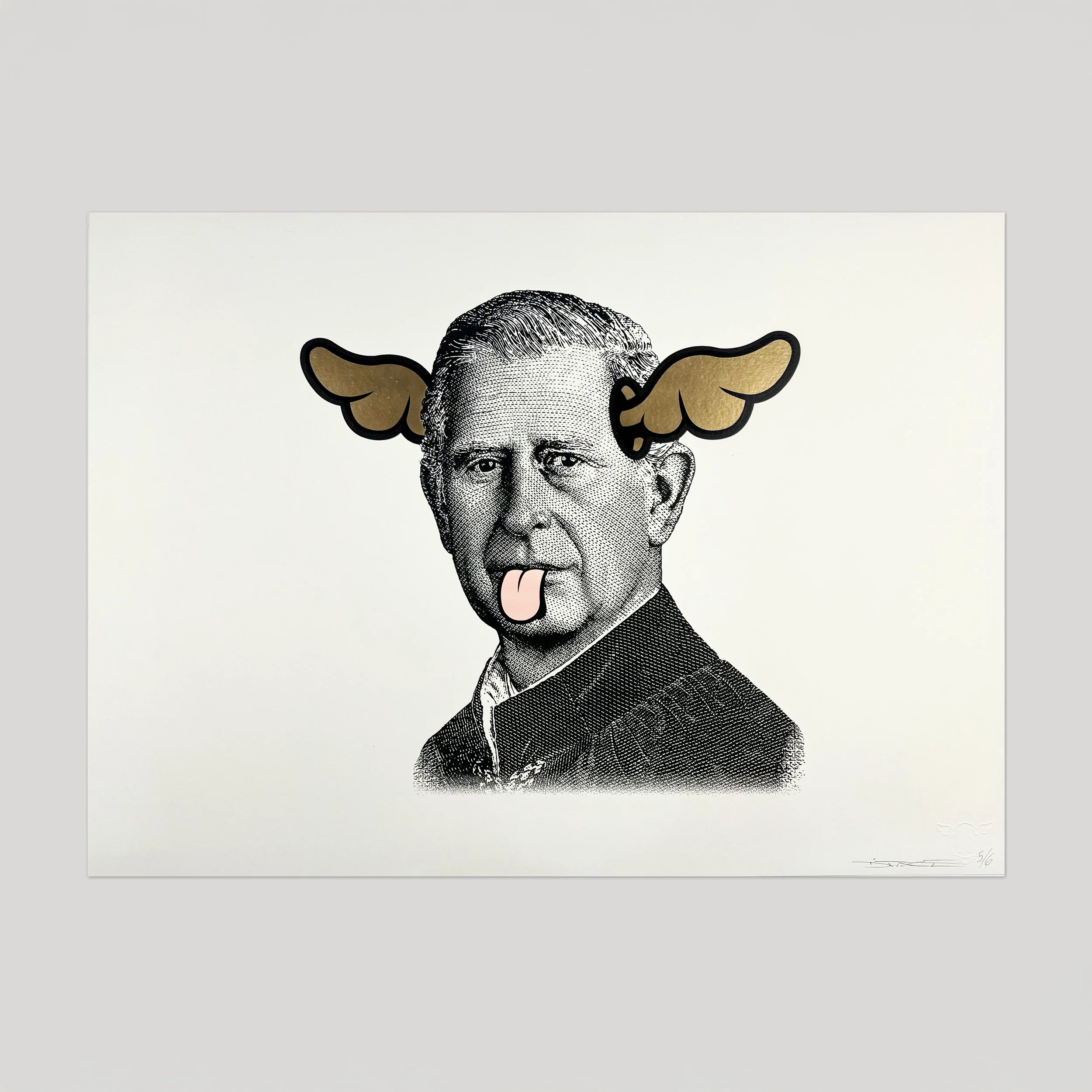 DOG SAVE THE KING - HAND FINISHED SCREEN PRINT (BRASS M3010) No.5/6