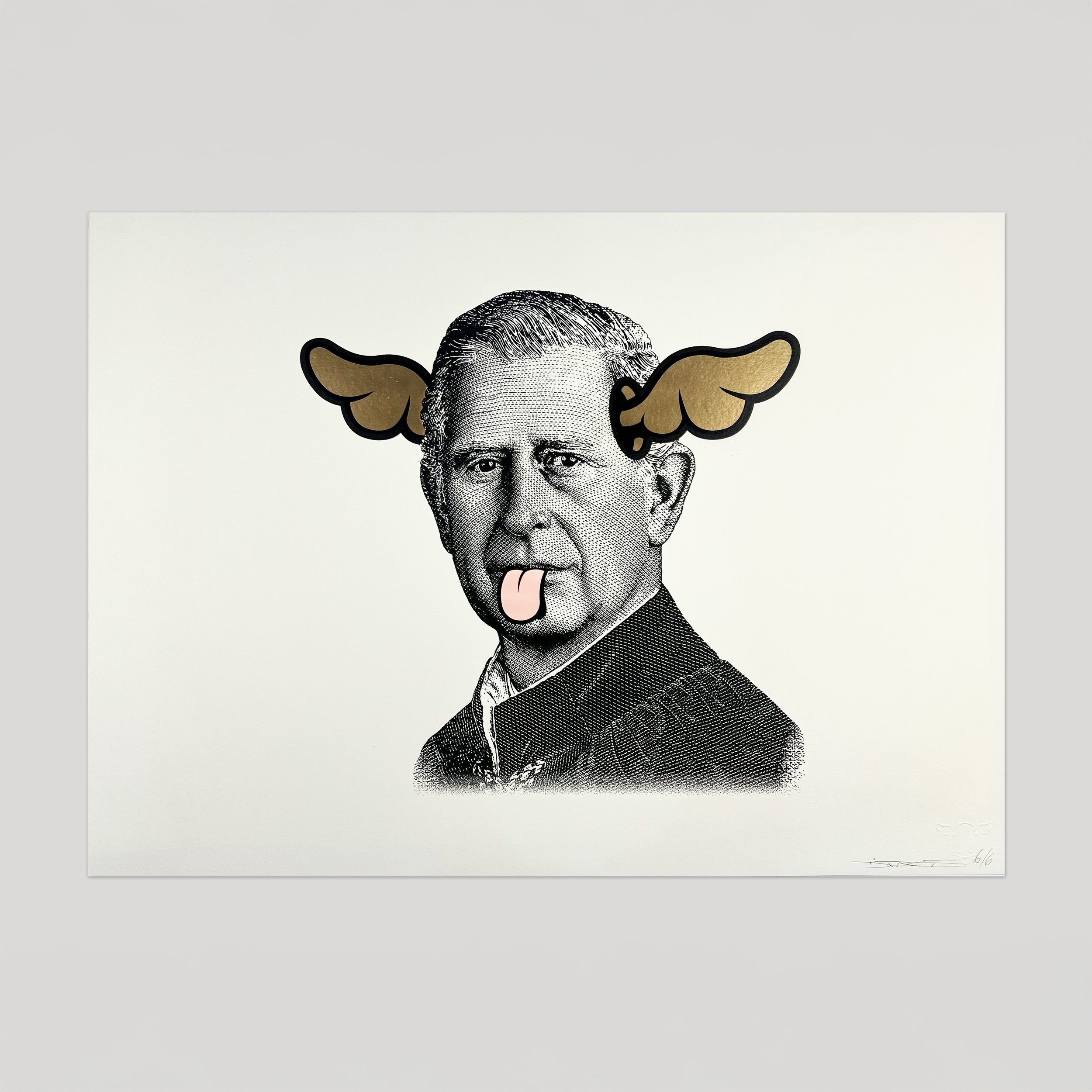 DOG SAVE THE KING - HAND FINISHED SCREEN PRINT (BRASS M3010) No.6/6