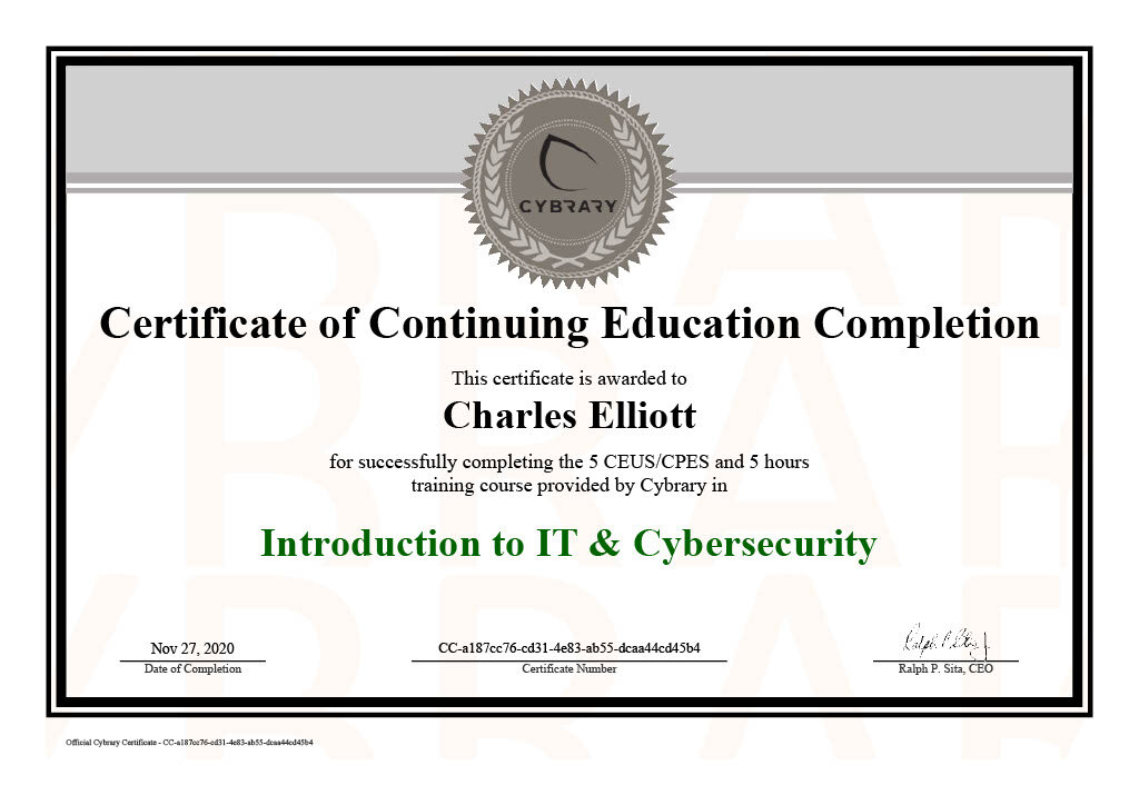 cybrary-cert-introduction-to-it-and-cybersecurity