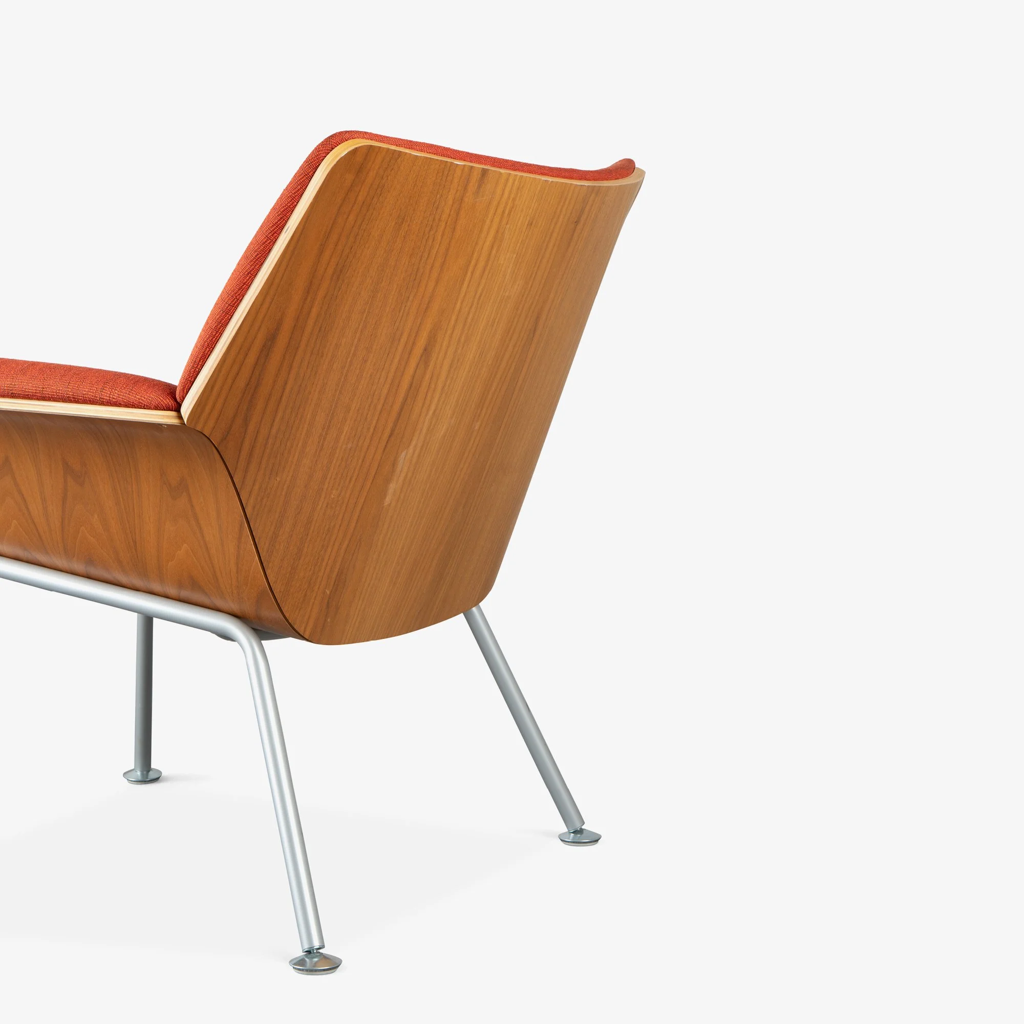 [OR298] Swoop Plywood Lounge Chairs in Terra Cotta Fabric & Walnut by Brian Kane for Herman Miller - Square8.jpg