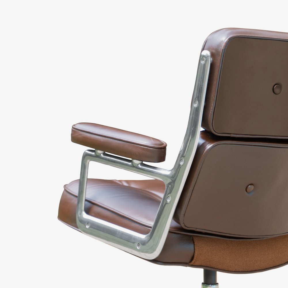 eames timelife lobby lounge chairs in brown leathercharles  ray eames  for herman miller  object refinery