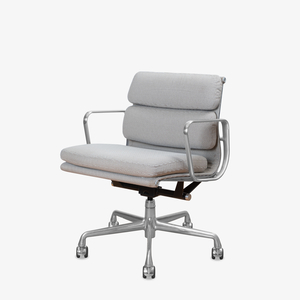 Eames Soft Pad Executive Office Chairs in Maharam Wool by Charles