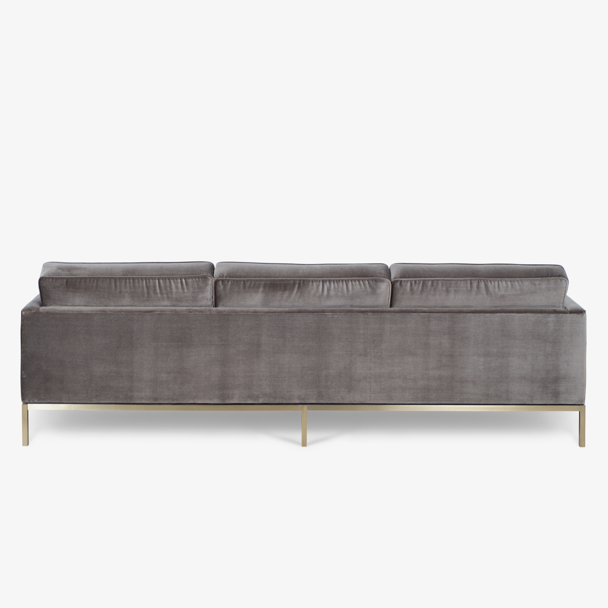 [OR195] Florence Knoll Sofa in Bronze Velvet with Brushed Brass Base - Vintage - Square2.png