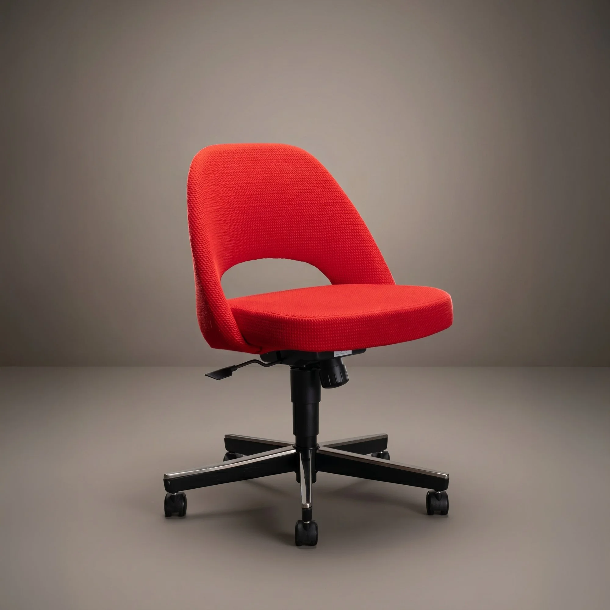 [OR372] Saarinen Executive Armless Chair in Cato Fire Red, Square.jpg