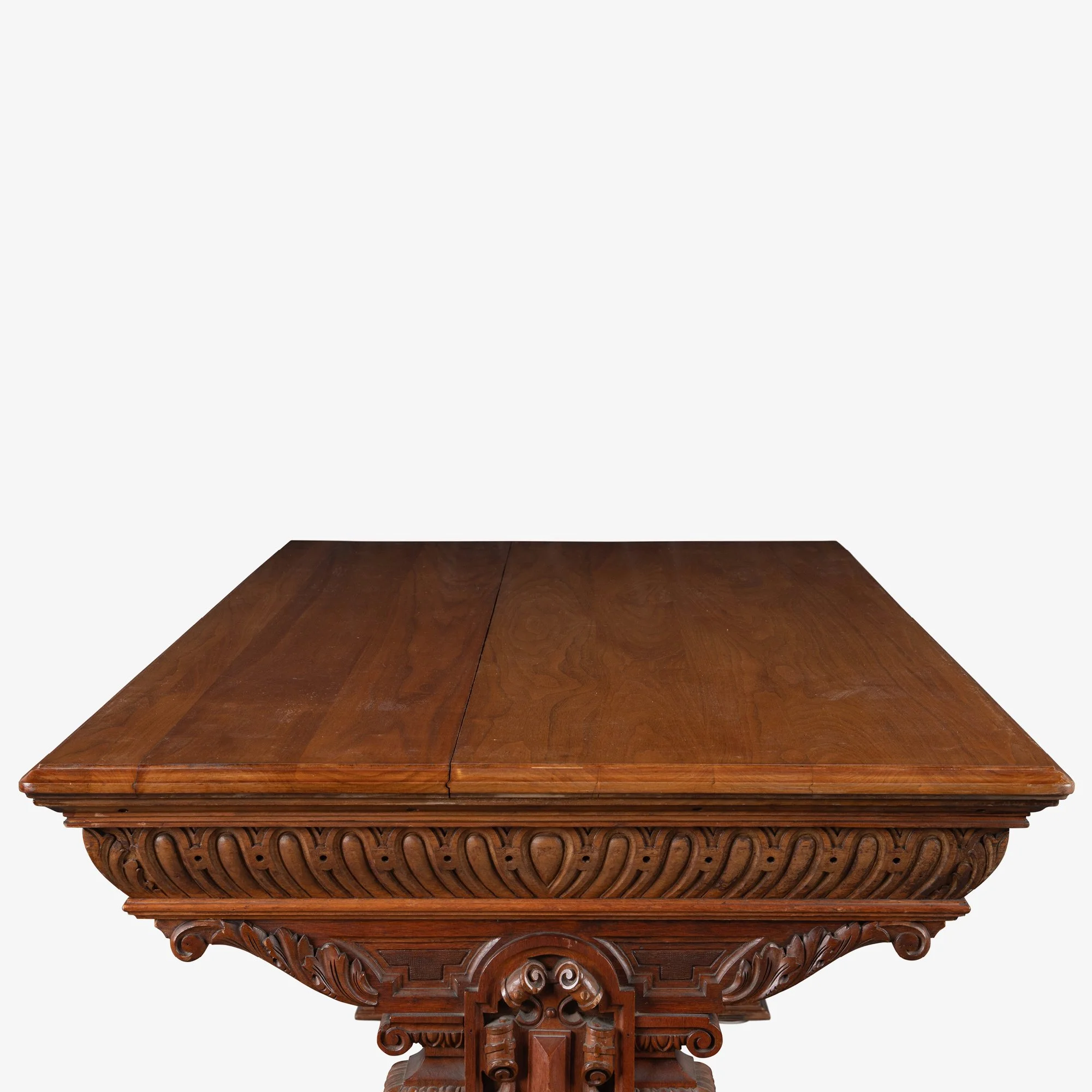 [OR311] Renaissance Revival Foyer Partners Table in Walnut - Square10.jpg