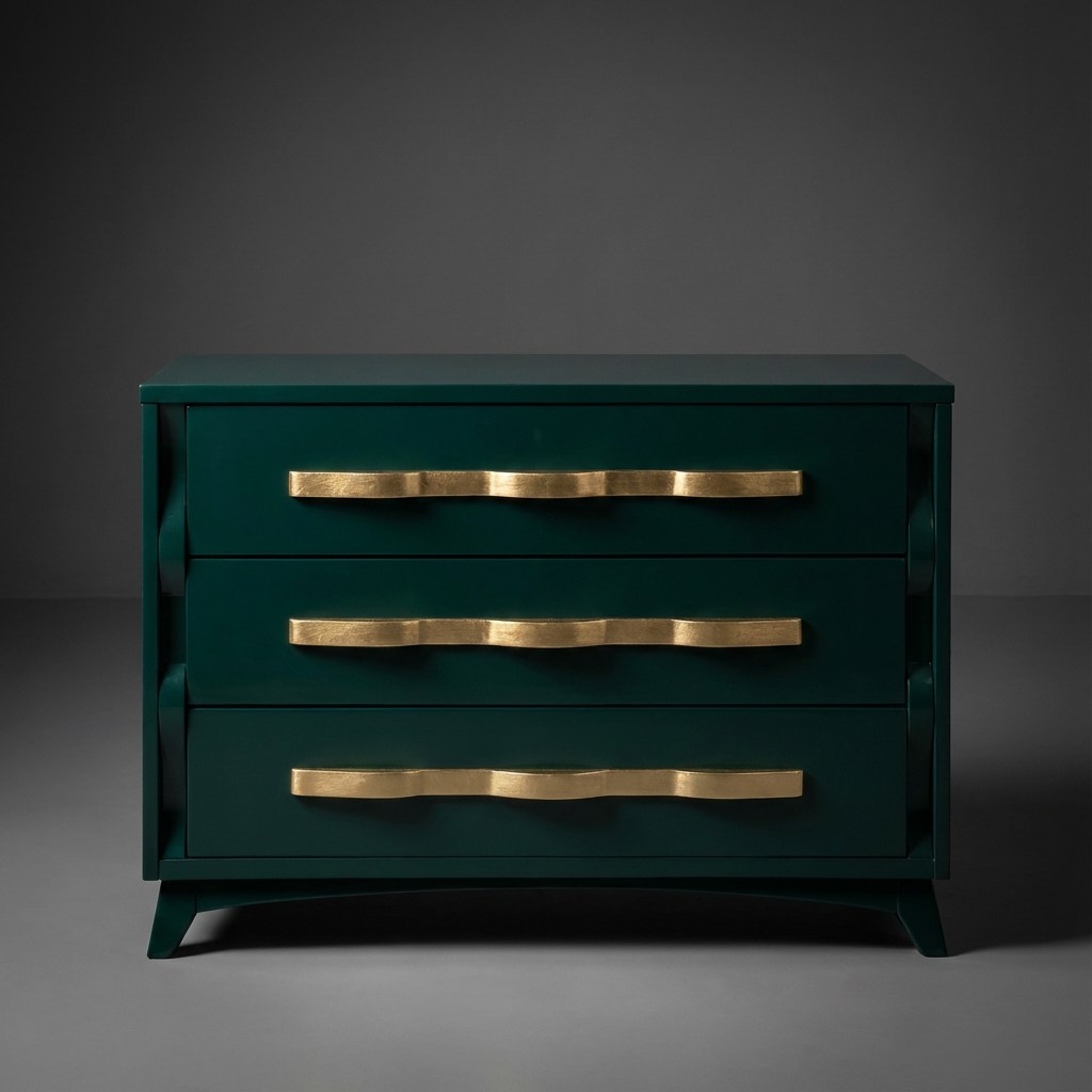 High-Gloss Gilt Dresser