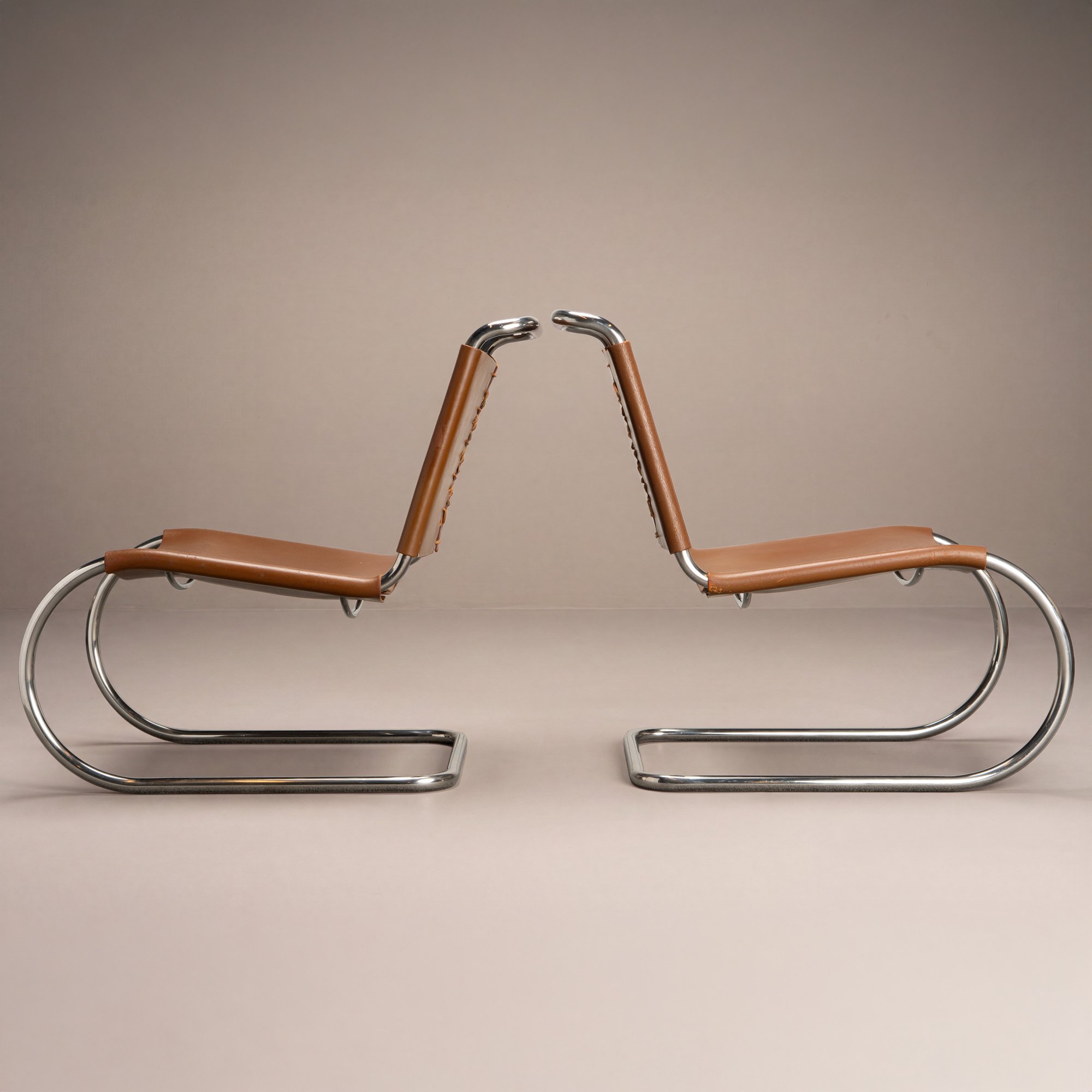 [OR385] MR30-5 Lounge Chairs in Caramel Leather by Mies van der Rohe for Knoll - Square2.jpg