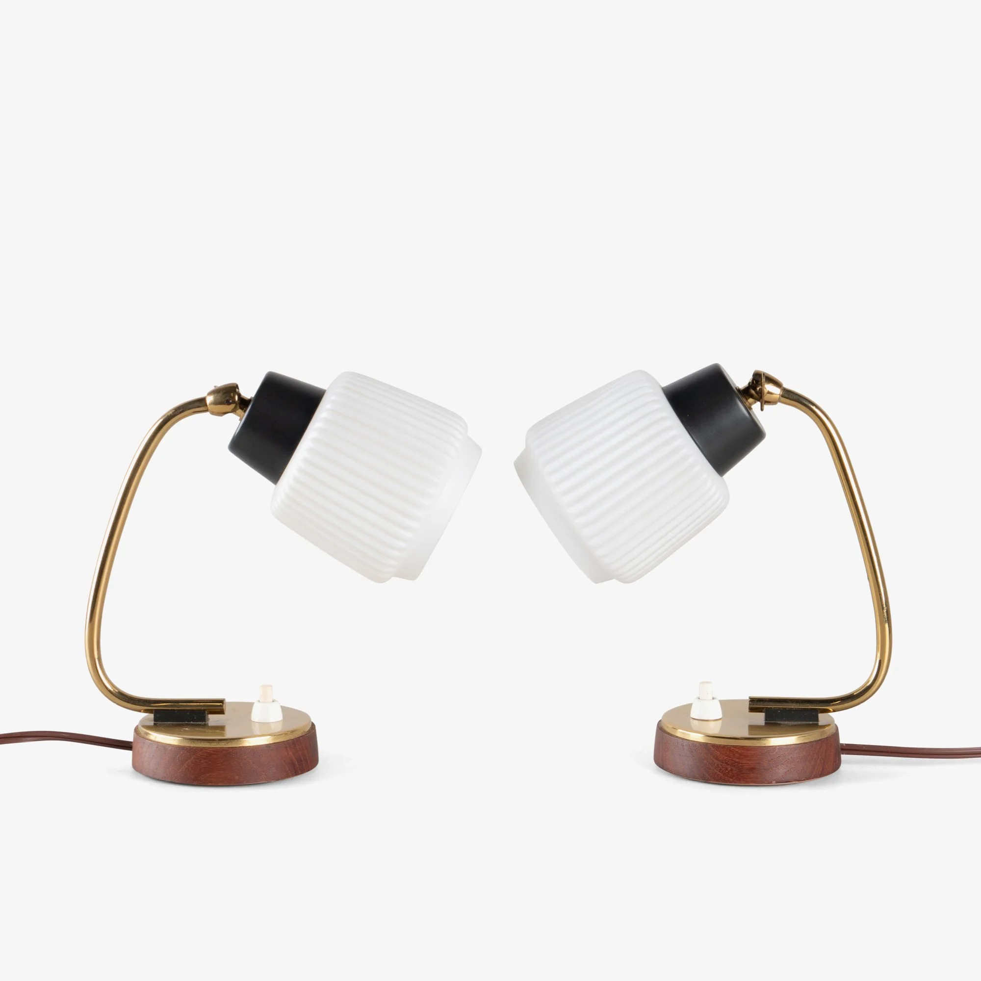 [OR303] Petite Italian Task Accent Lights in Walnut & Frosted Glass, Pair - Square3.jpg