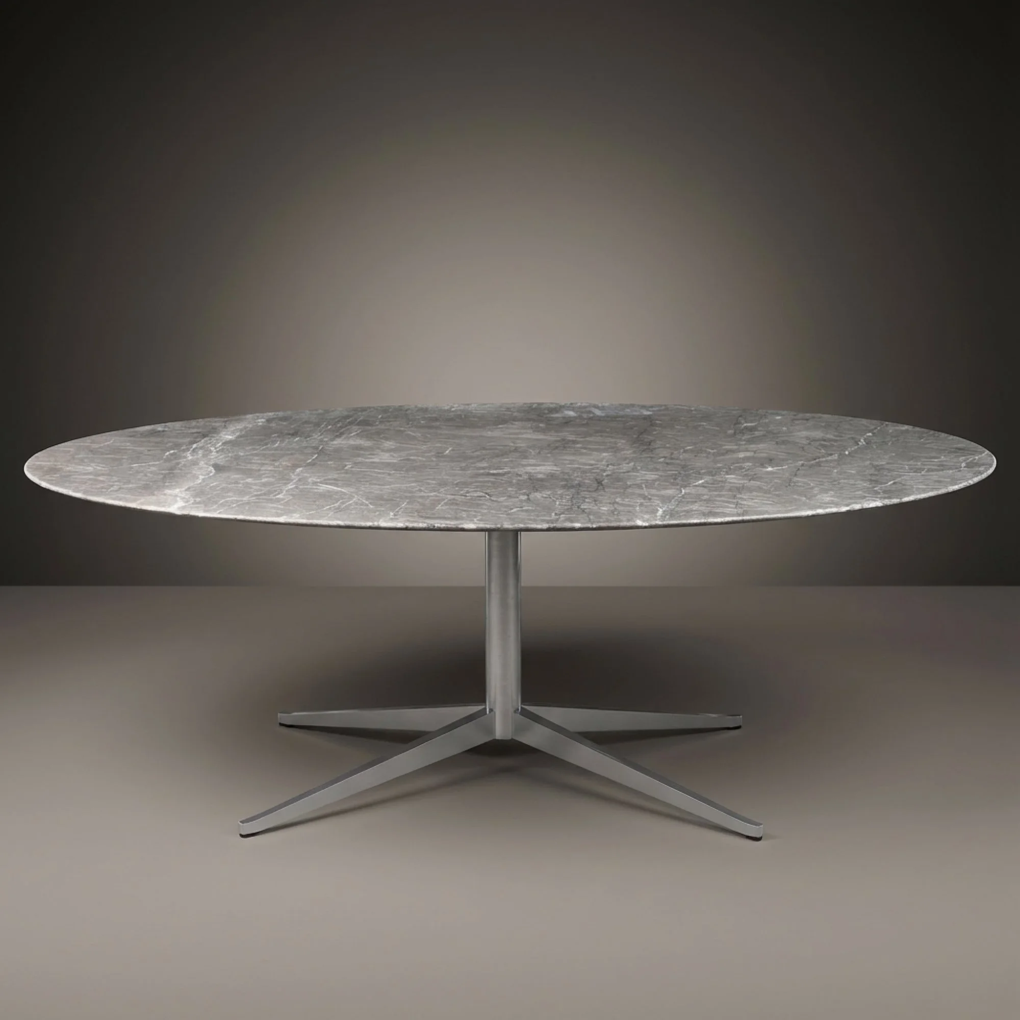 Florence Knoll Dining Table in Gray Marble