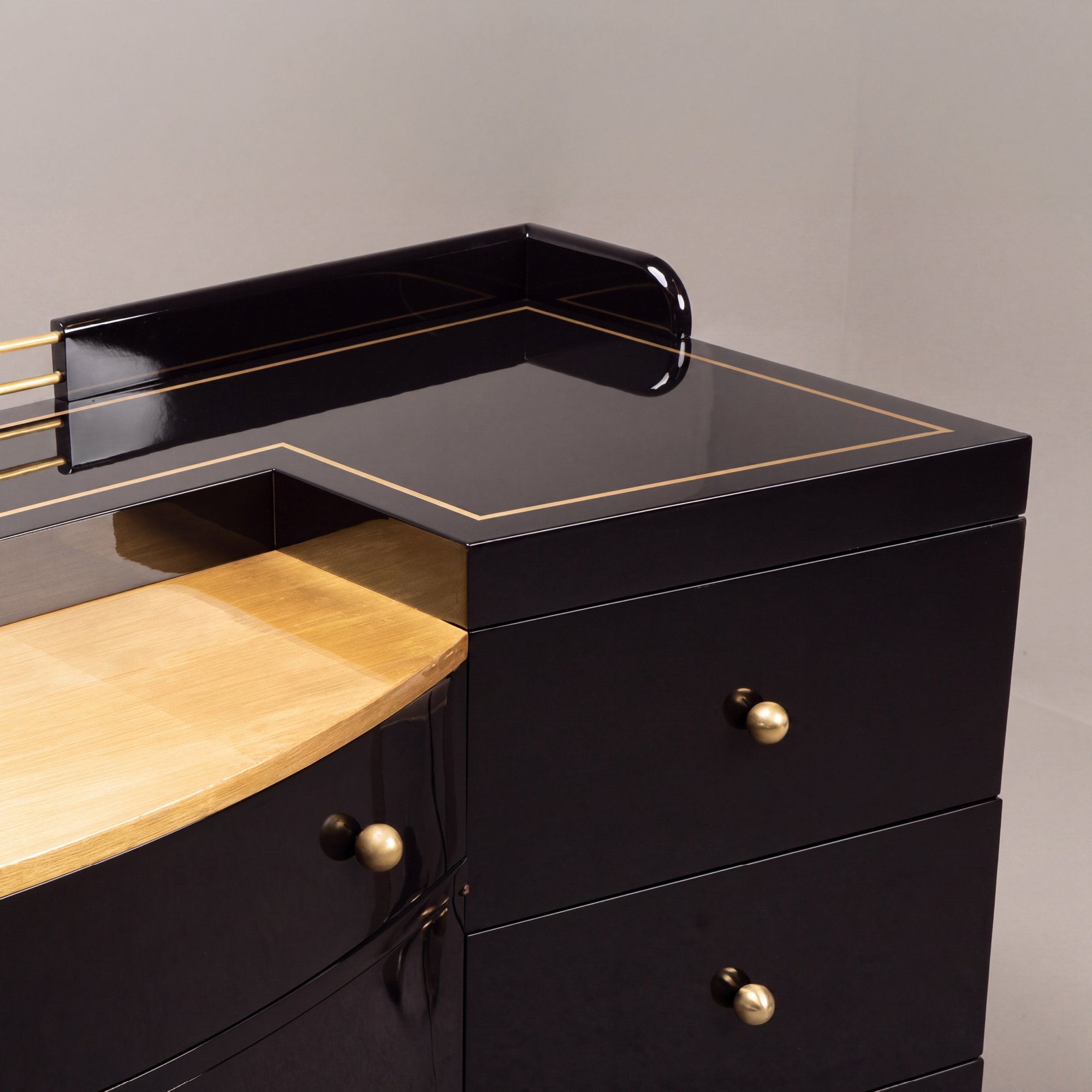 [OR389] Art-Deco High Gloss Black & Gold Leaf Bar9.jpg