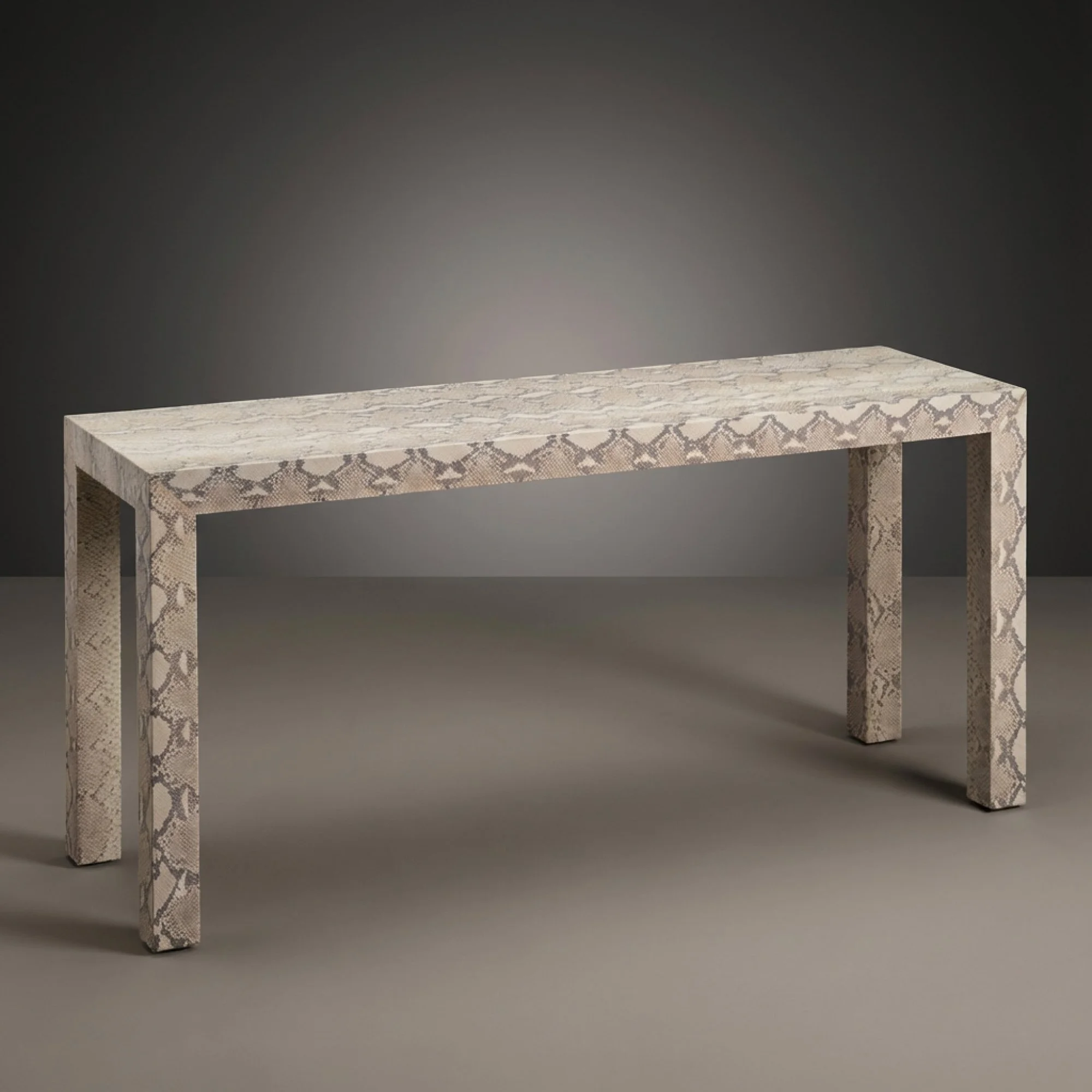 Edelman Python Leather Parsons Console
