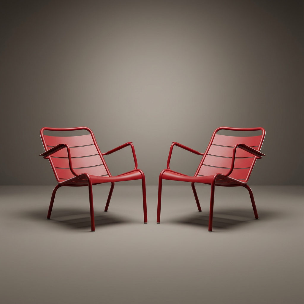 Luxembourg Low Lounge Chairs by Fermob, Pair
