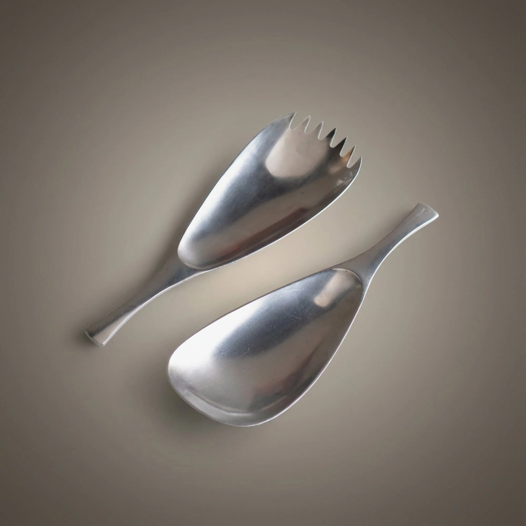 [OR338] Odin Salad Servers in Polished Stainless Steel by Dansk - Studio.jpg
