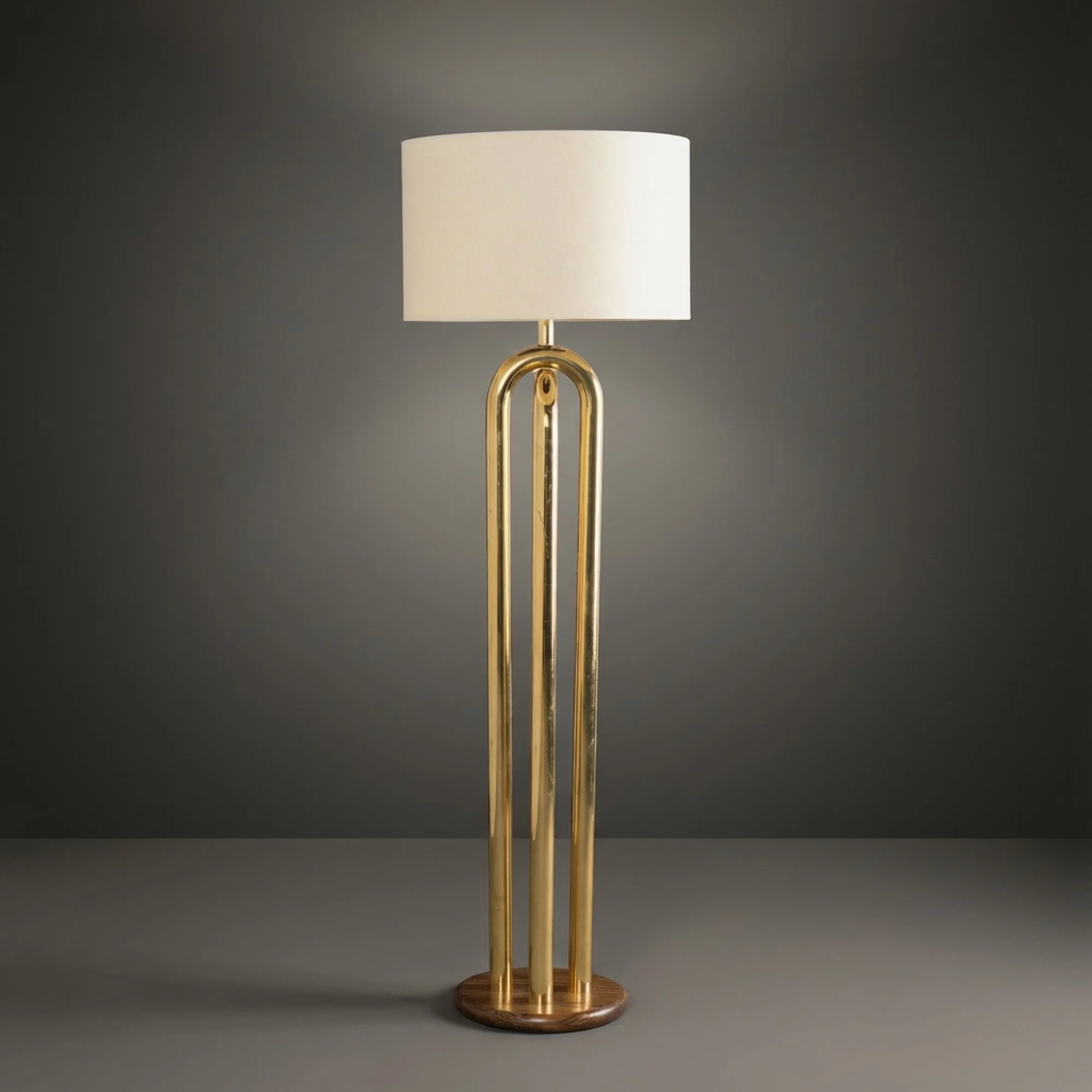Tubular Brass Floor Lamp