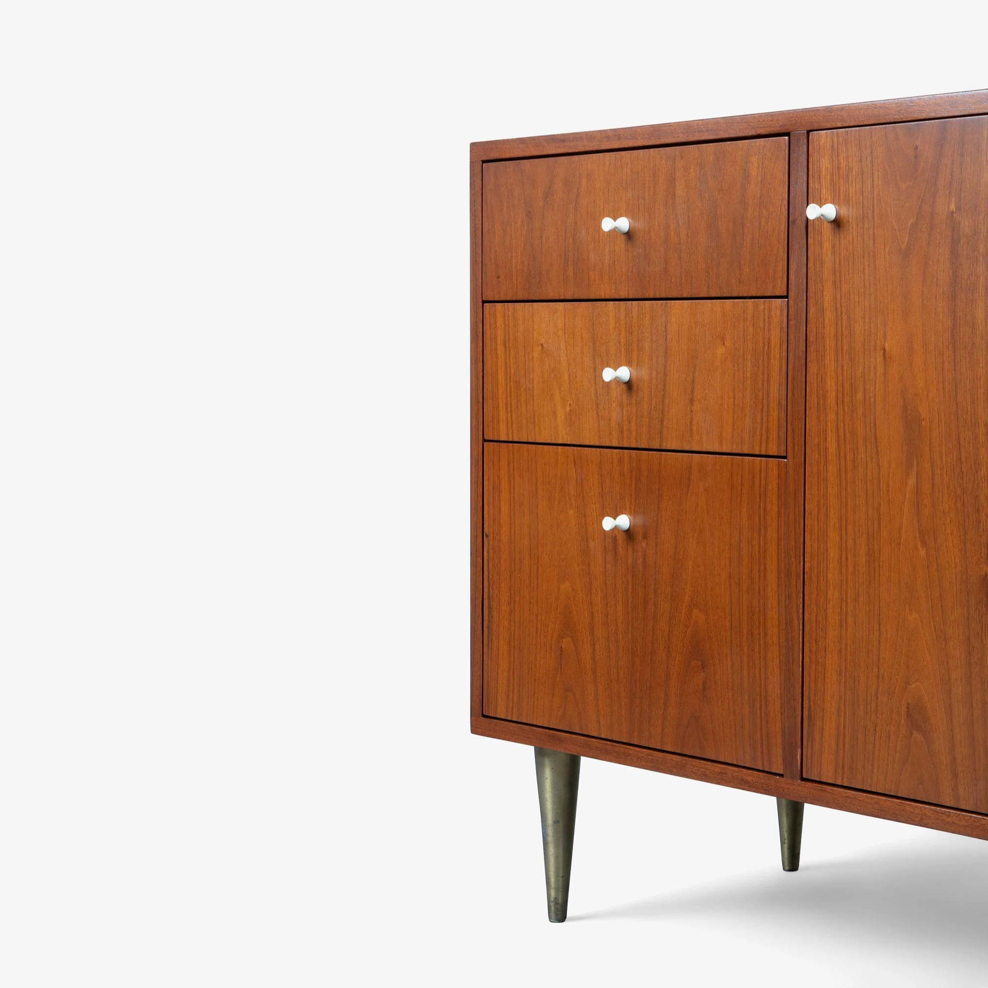[OR312] Mid-Century George Nelson Style 3-Piece Credenza in Walnut & Brass - Square11.jpg