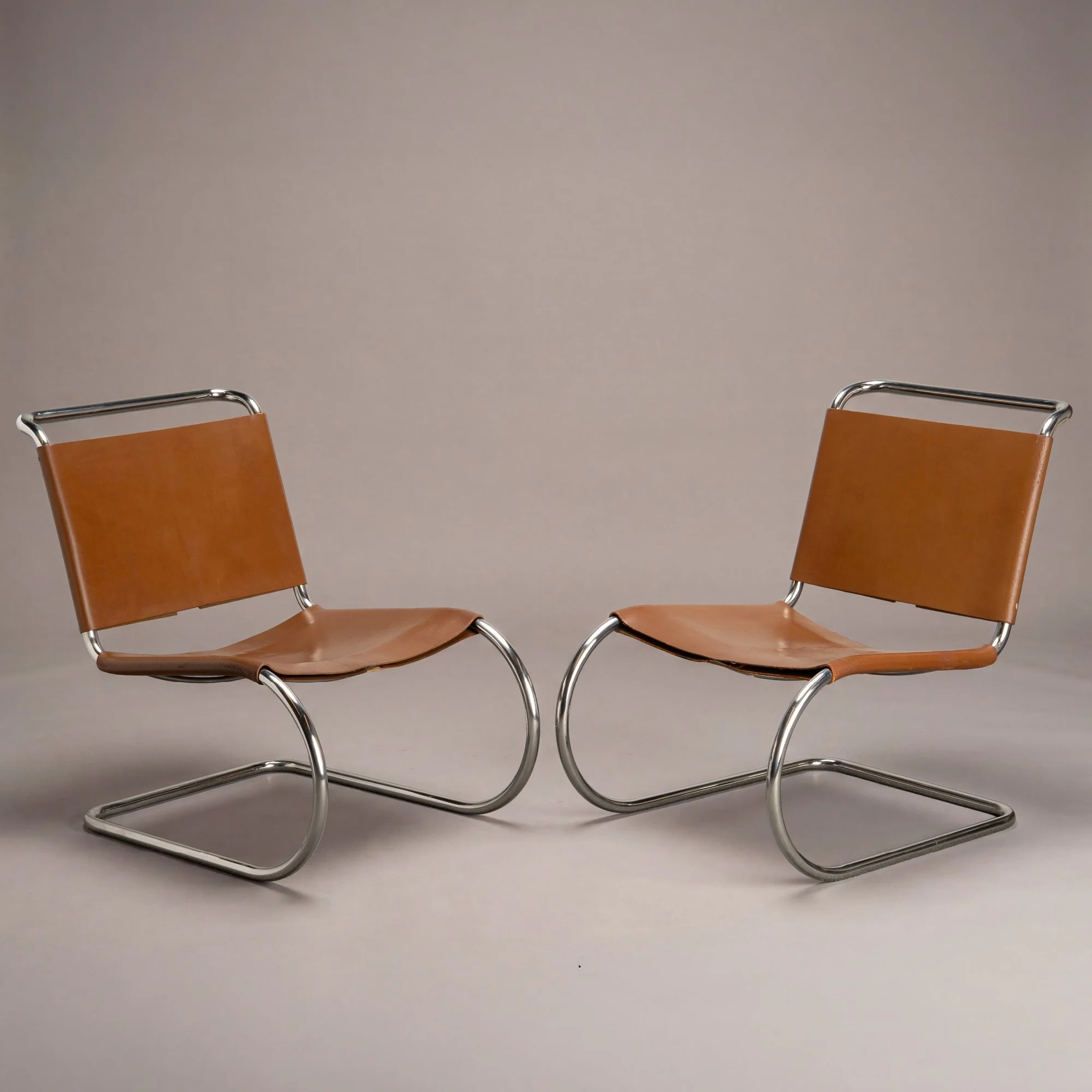 [OR385] MR30-5 Lounge Chairs in Caramel Leather by Mies van der Rohe for Knoll - Square.jpg