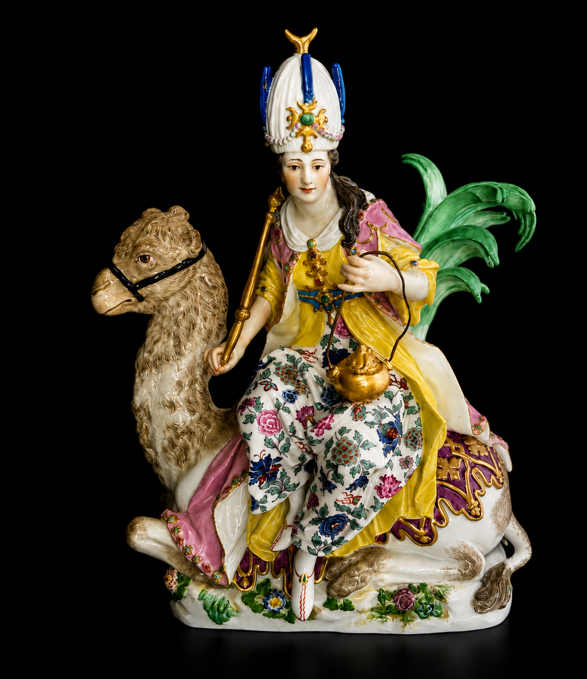 A large Meissen porcelain group emblematic of Asia from the Four Continents series