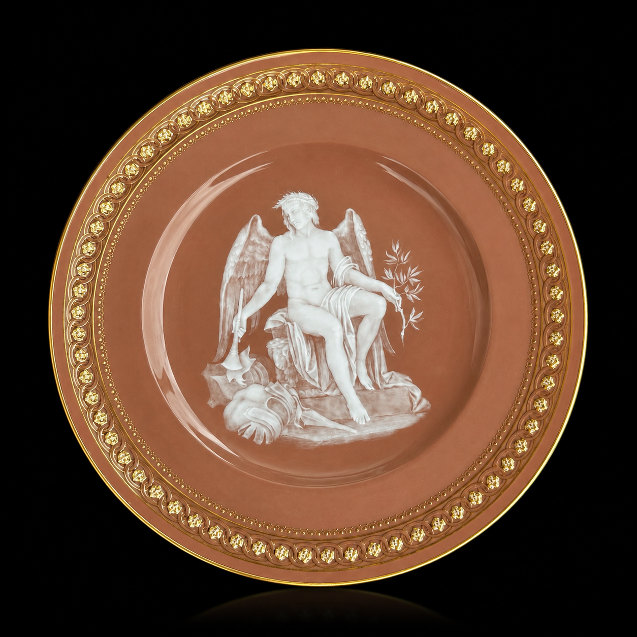 Meissen 19th Century Pâte-sur-Pâte Porcelain Cabinet Plate