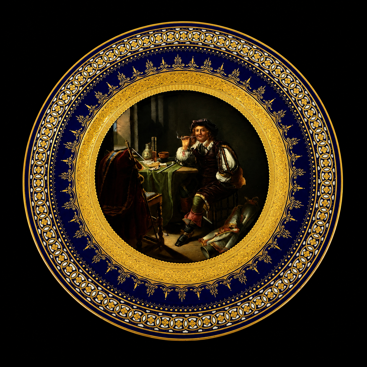 ANTIQUE MEISSEN OLD MASTER PLATE