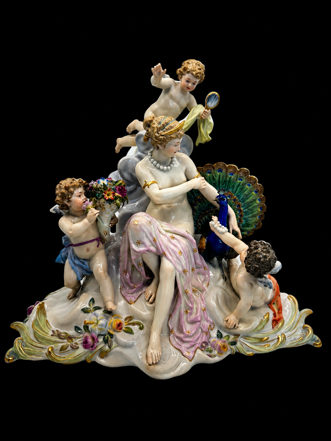 A MEISSEN FIGURE GROUP OF THE TRIUMPH OF JUNO