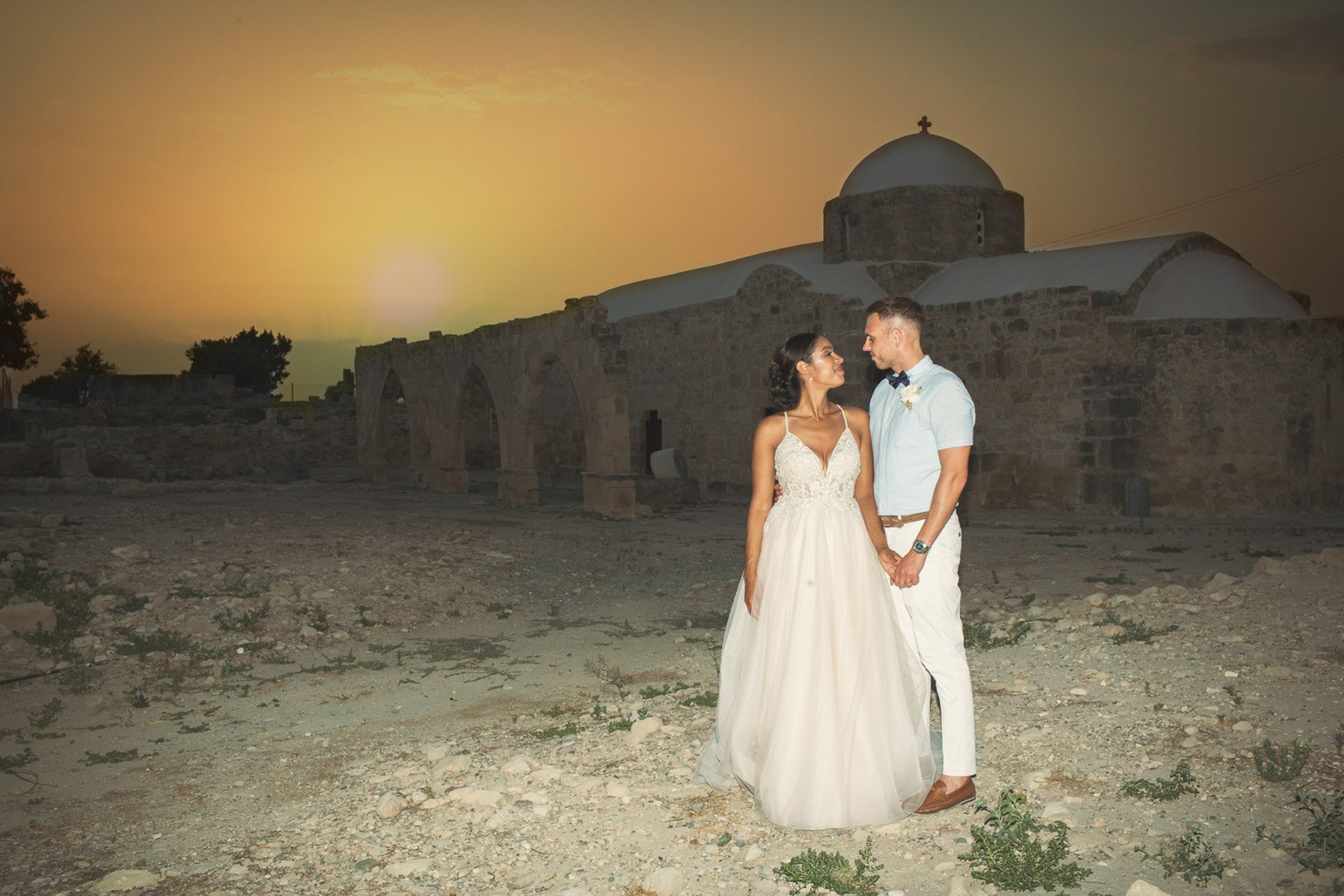 liopetro wedding sunset photoshoot bride and groom