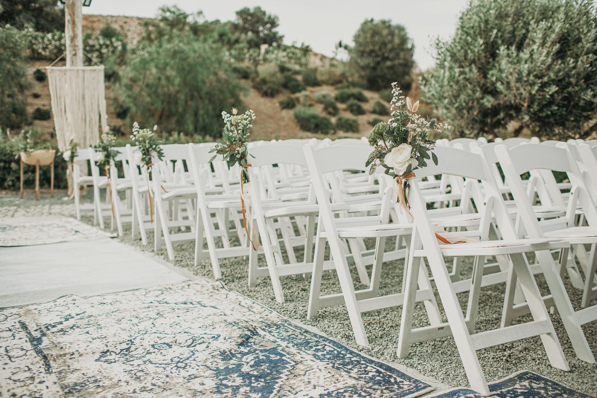 Wedding Set Up with Chairs and Signs