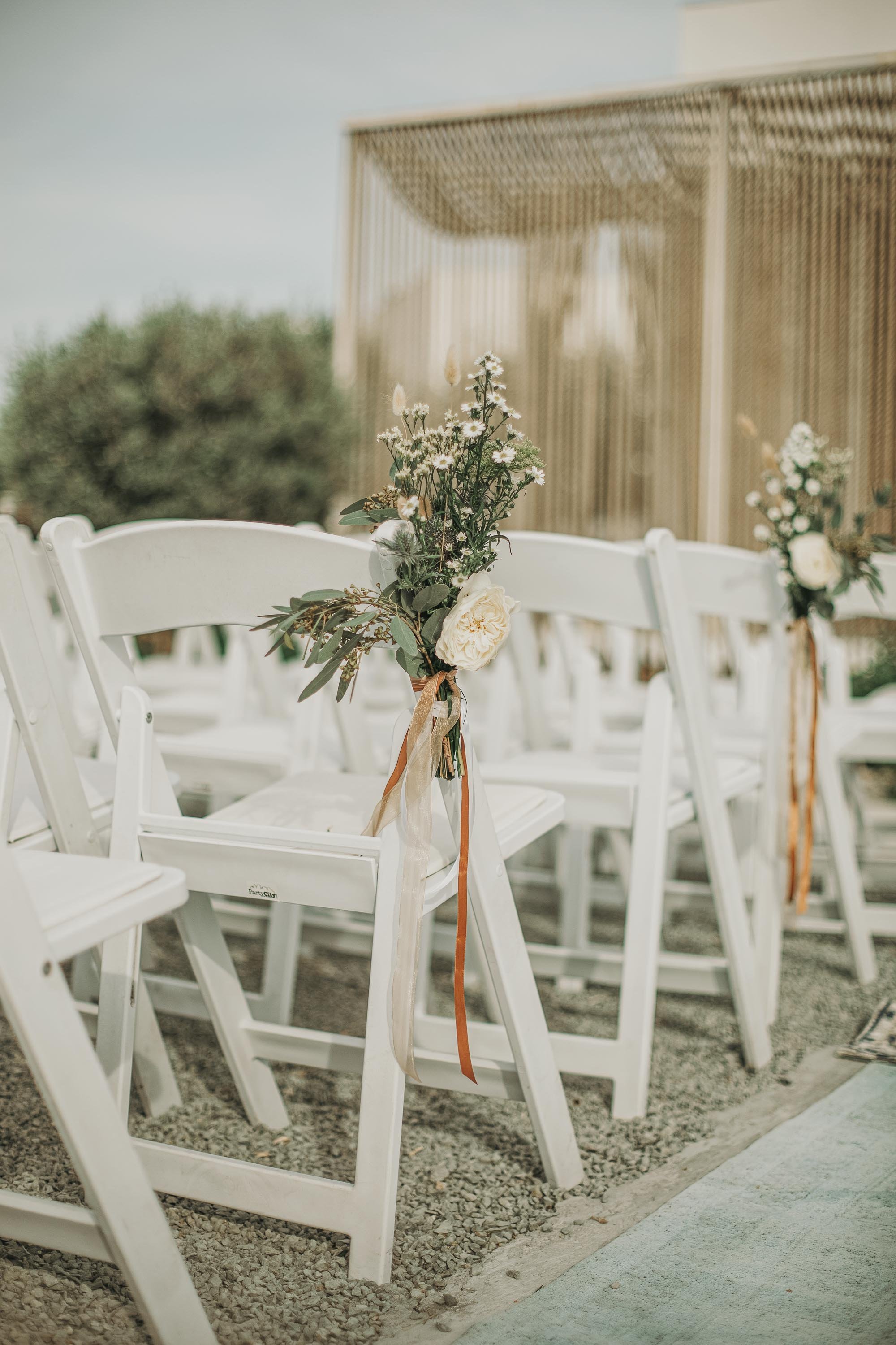 Wedding Set Up with Chairs and Signs