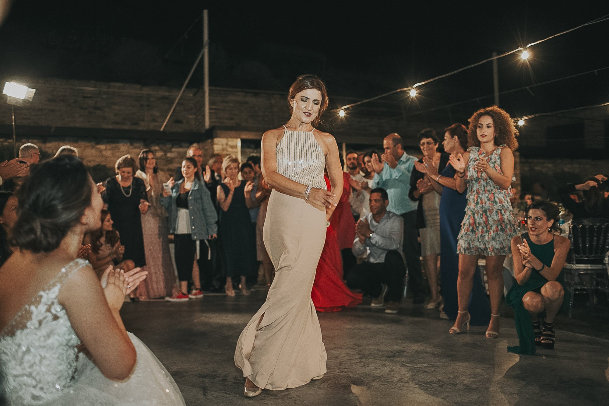 marianna and chris dance at dafermou winery