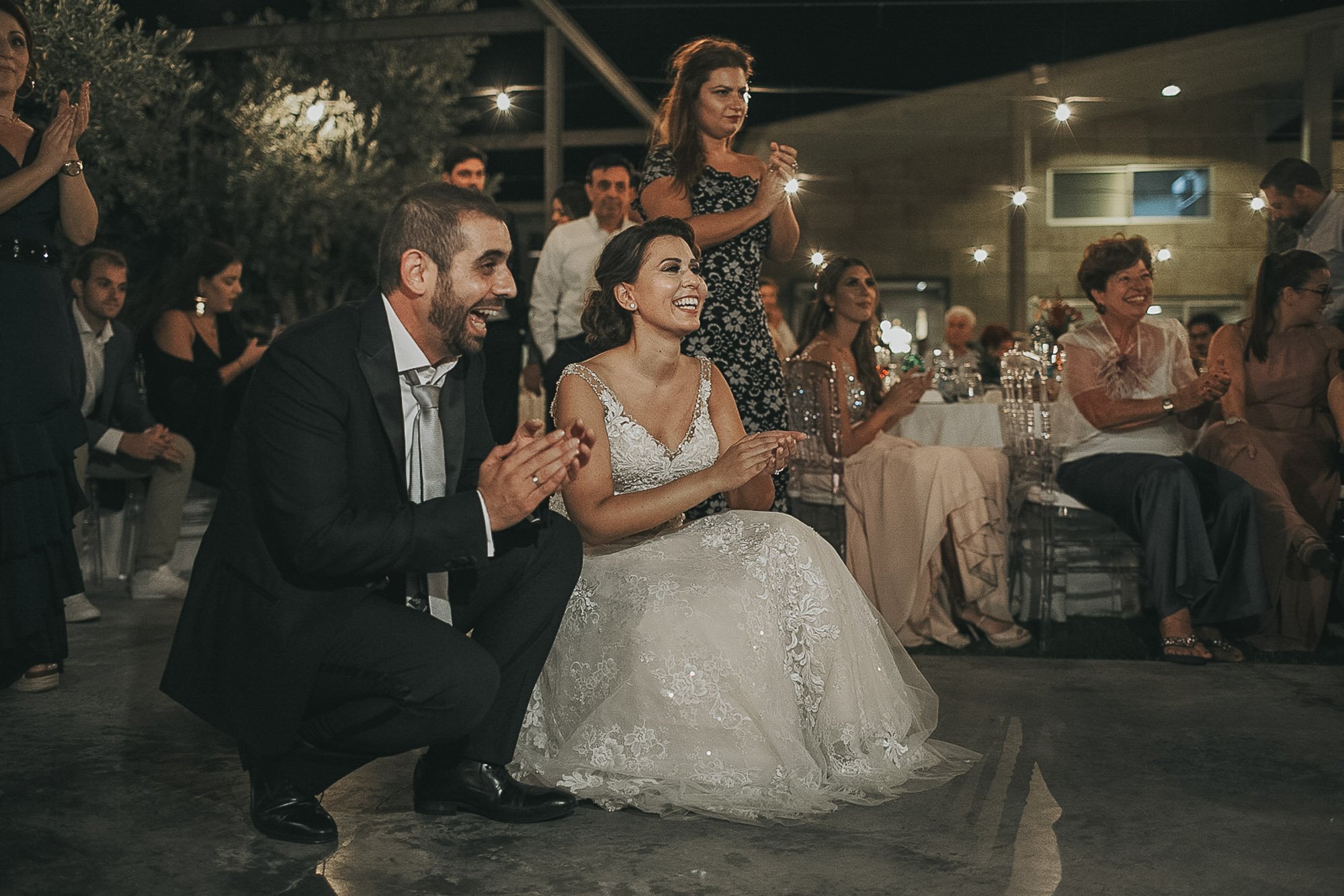 marianna and chris dance at dafermou winery