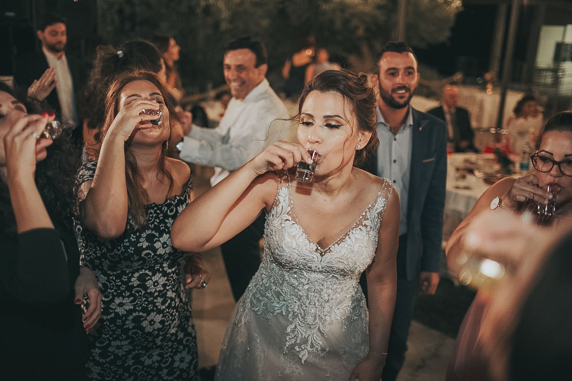 marianna and chris dance at dafermou winery