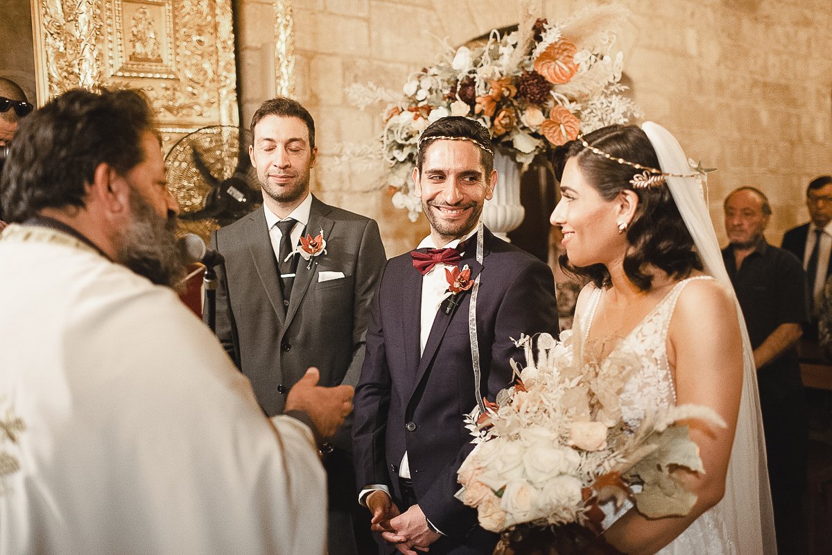 Marios marries his bride inside archaggelou michael church nicosia