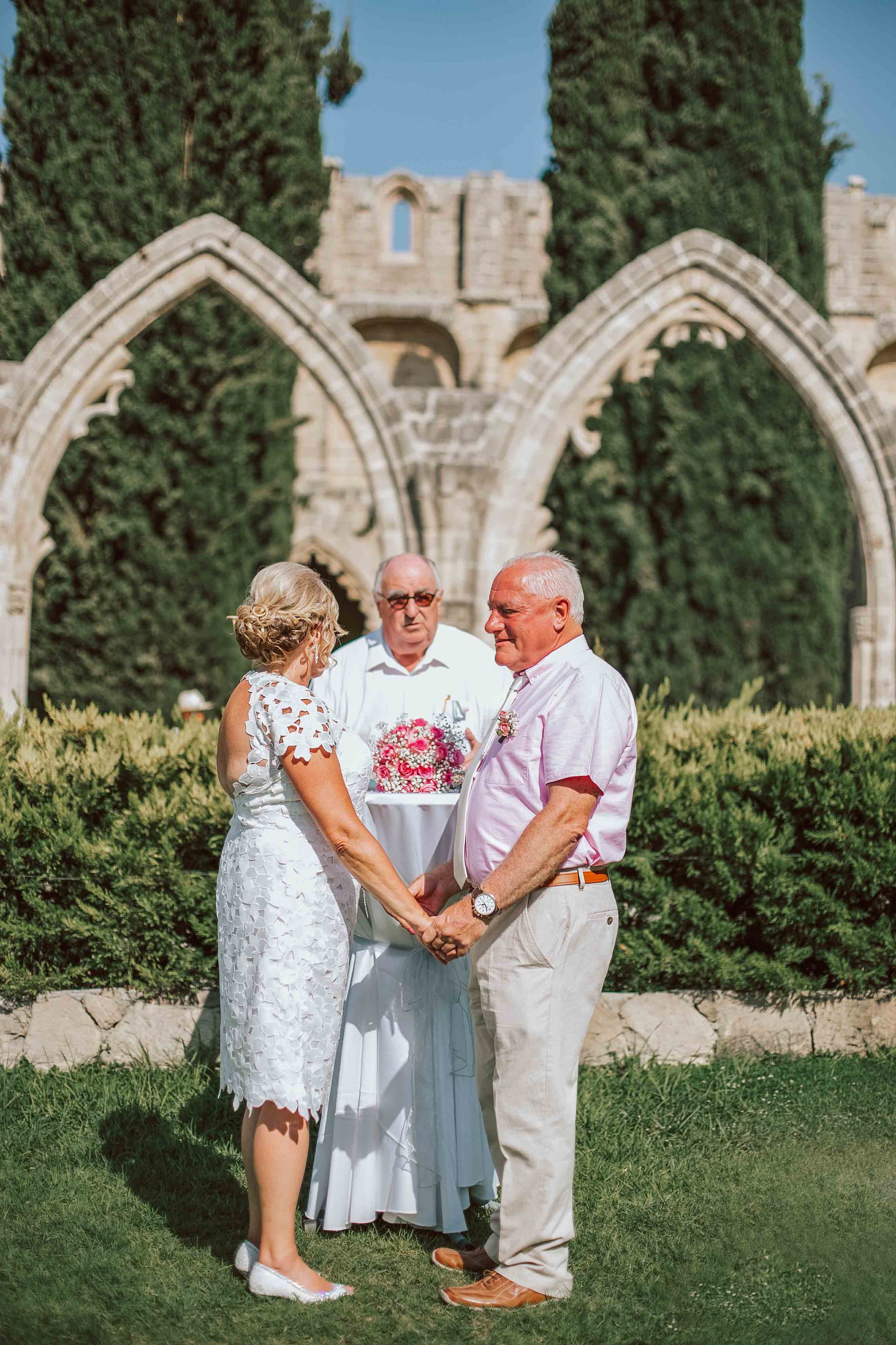 Getting married at Bellapais Abbey, Cyprus