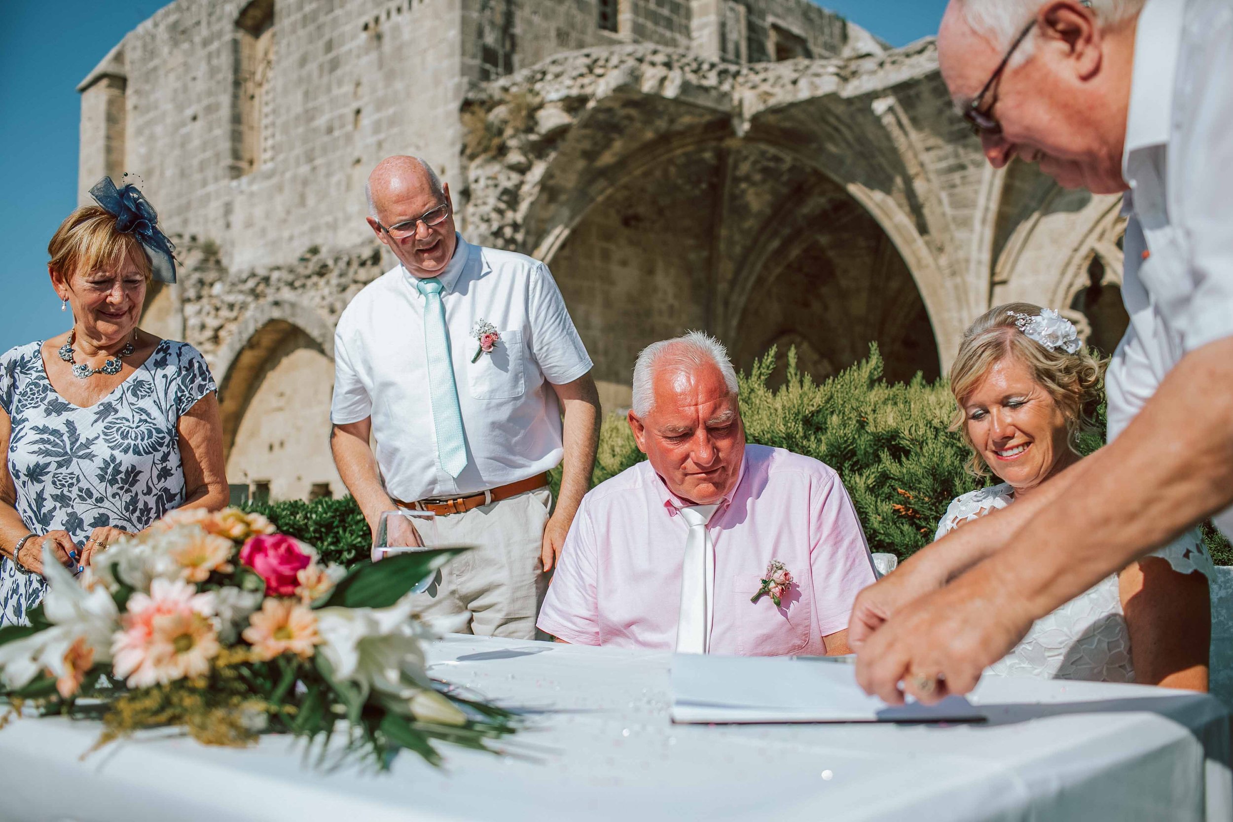 Getting married at Bellapais Abbey, Cyprus