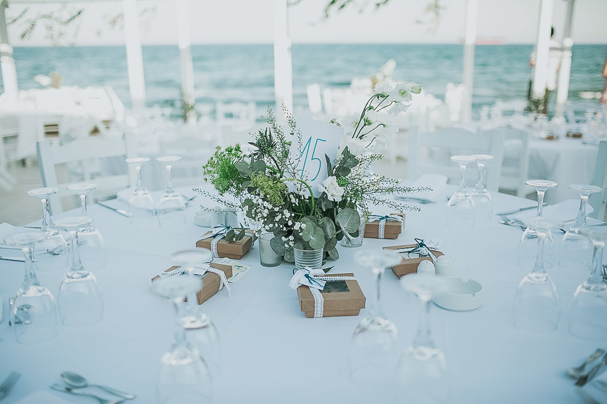 table decoration wedding at galu seaside