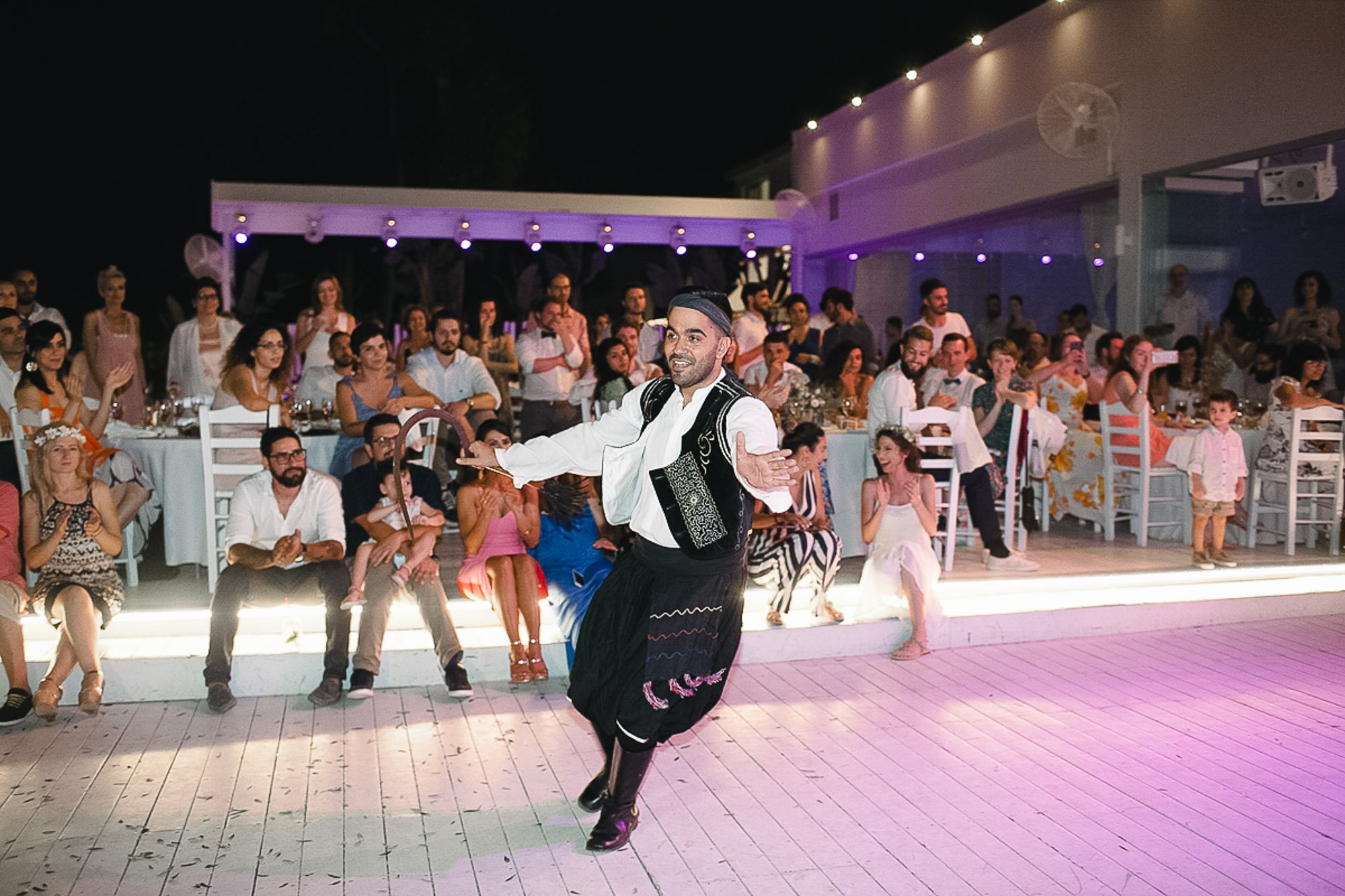 greek dancing at galu seaside