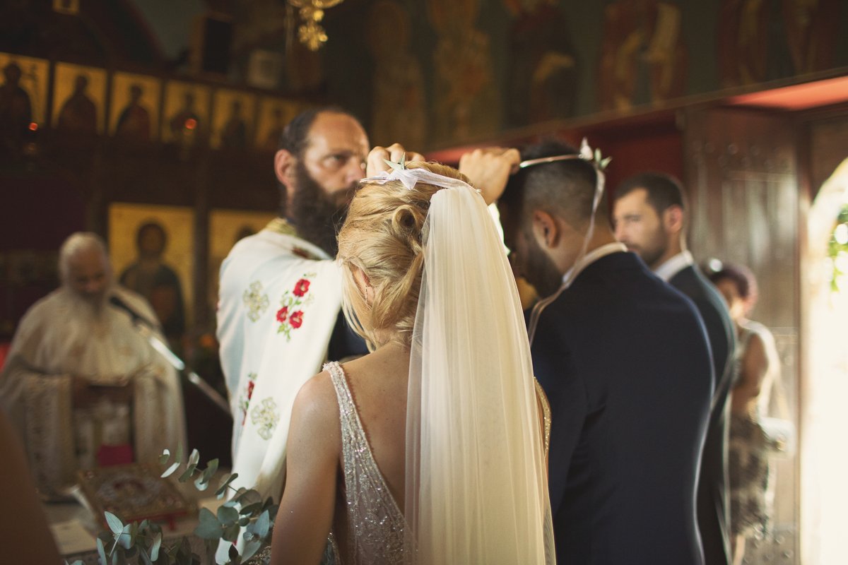 Greek orthodox wedding ceremony.