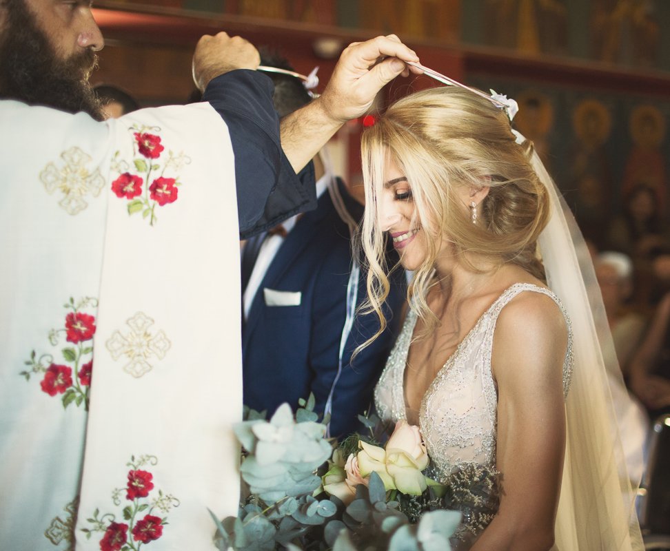 Greek orthodox wedding ceremony.