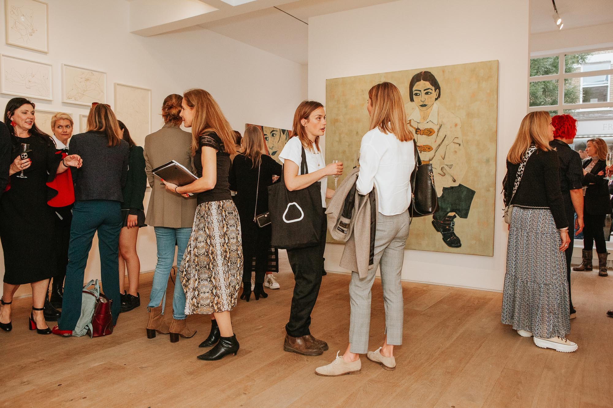 Event photography at Kristin Hjellegjerde gallery in wandsworth.