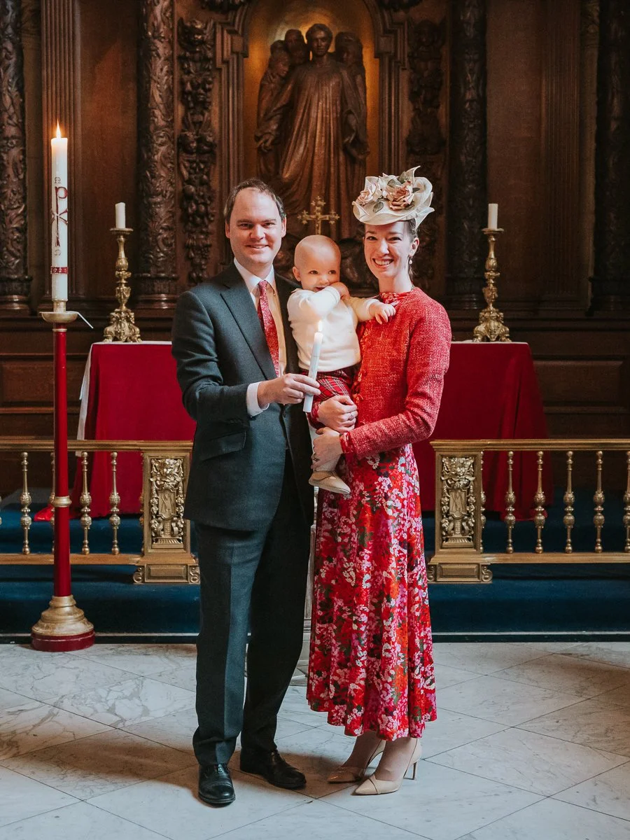  Family portrait during a christening ceremony in the Chapel of the Order of St Michael and St George inside St Paul’s Cathedral 